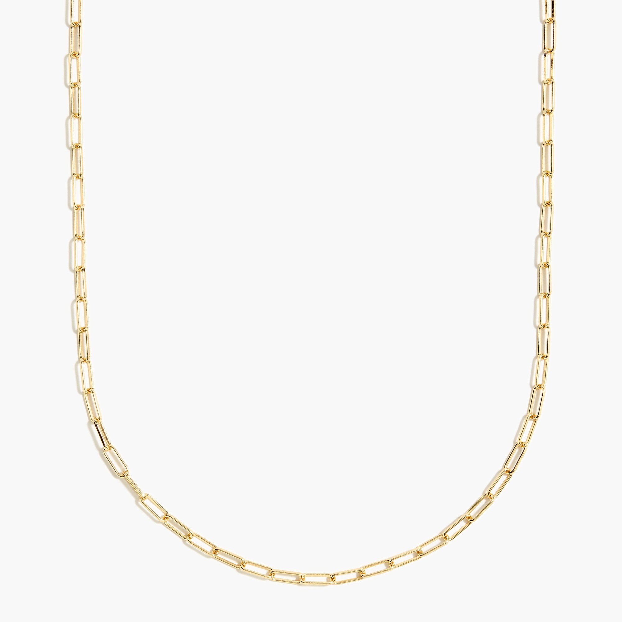  T-bar paper-clip link chain necklace