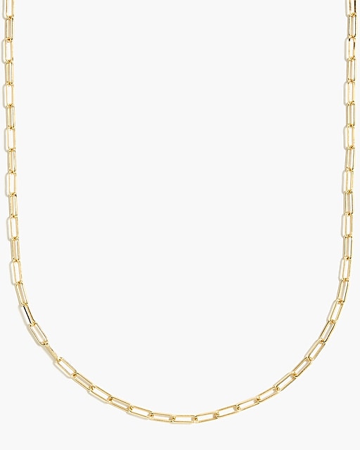  T-bar paper-clip link chain necklace