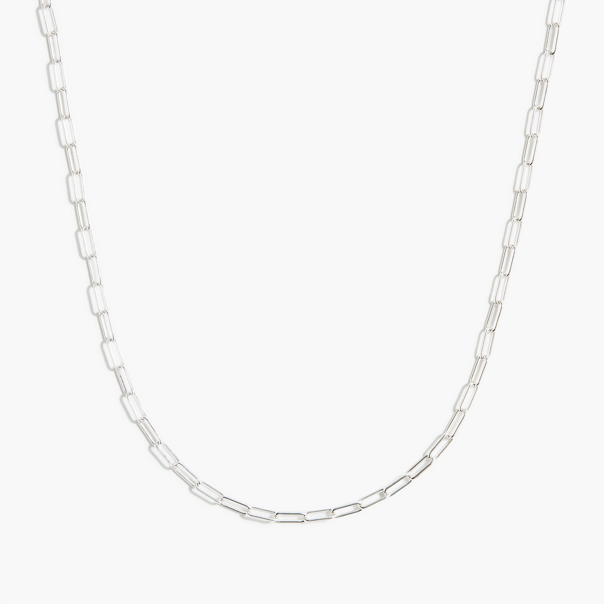 T-bar paper-clip link chain necklace