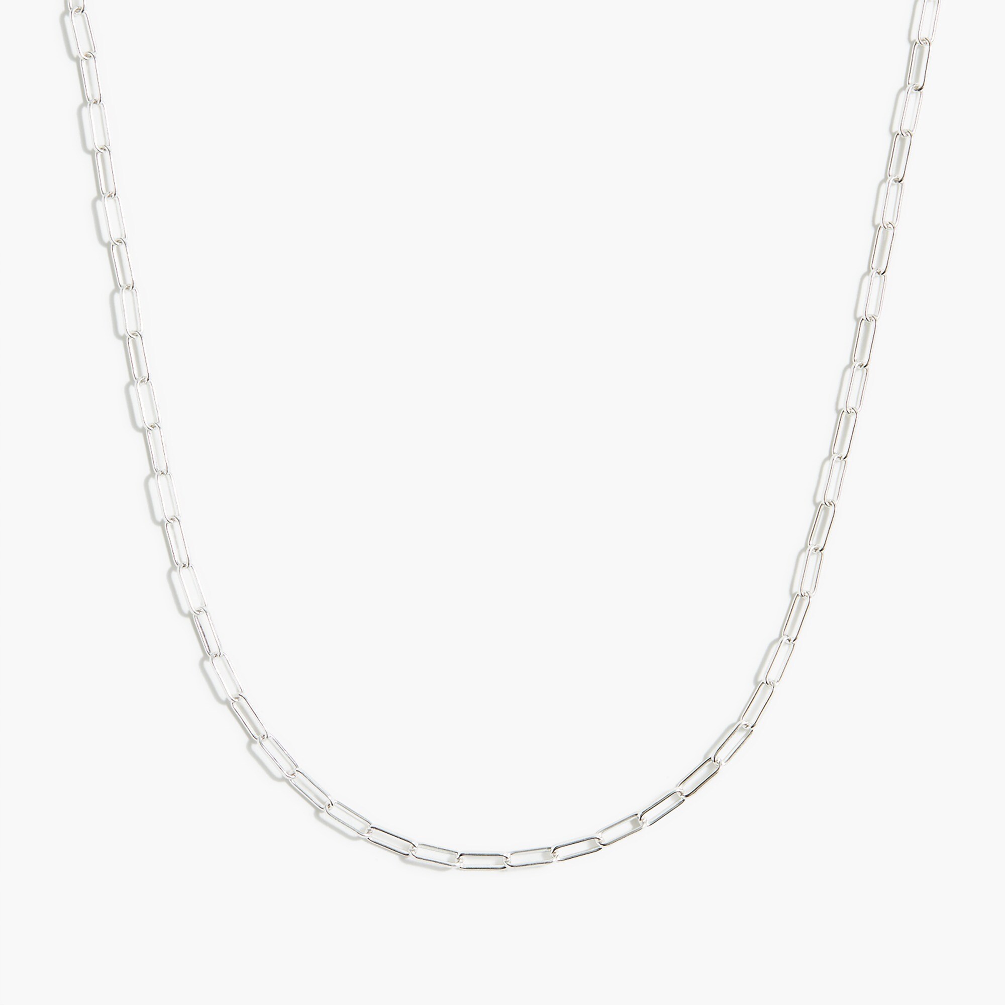  T-bar paper-clip link chain necklace
