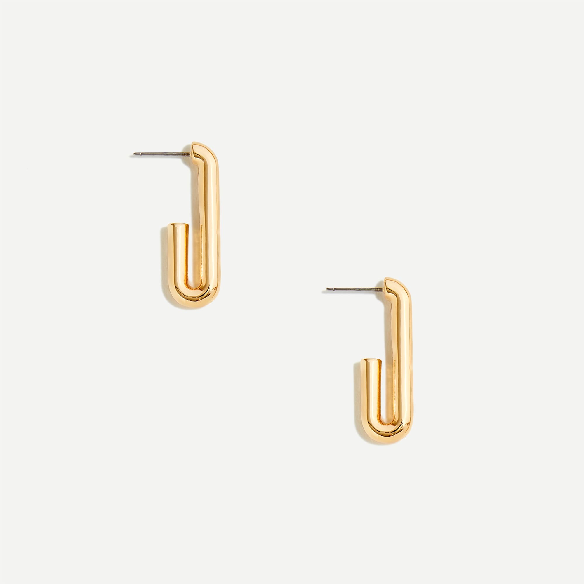 Oblong hoop earrings
