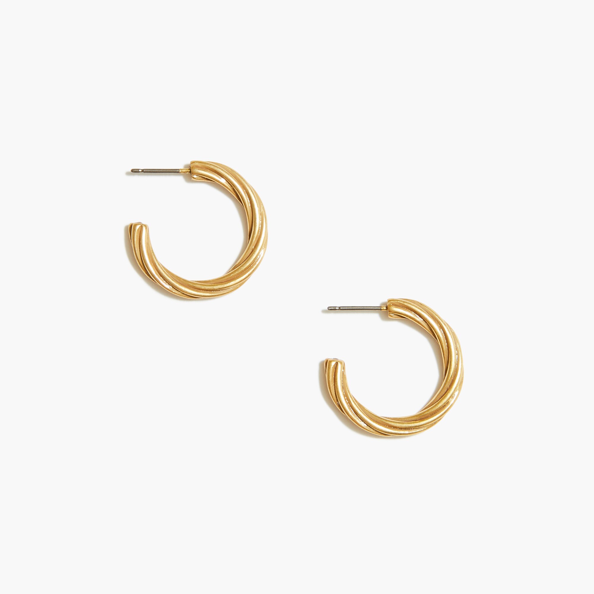 Mini twisted hoop earrings