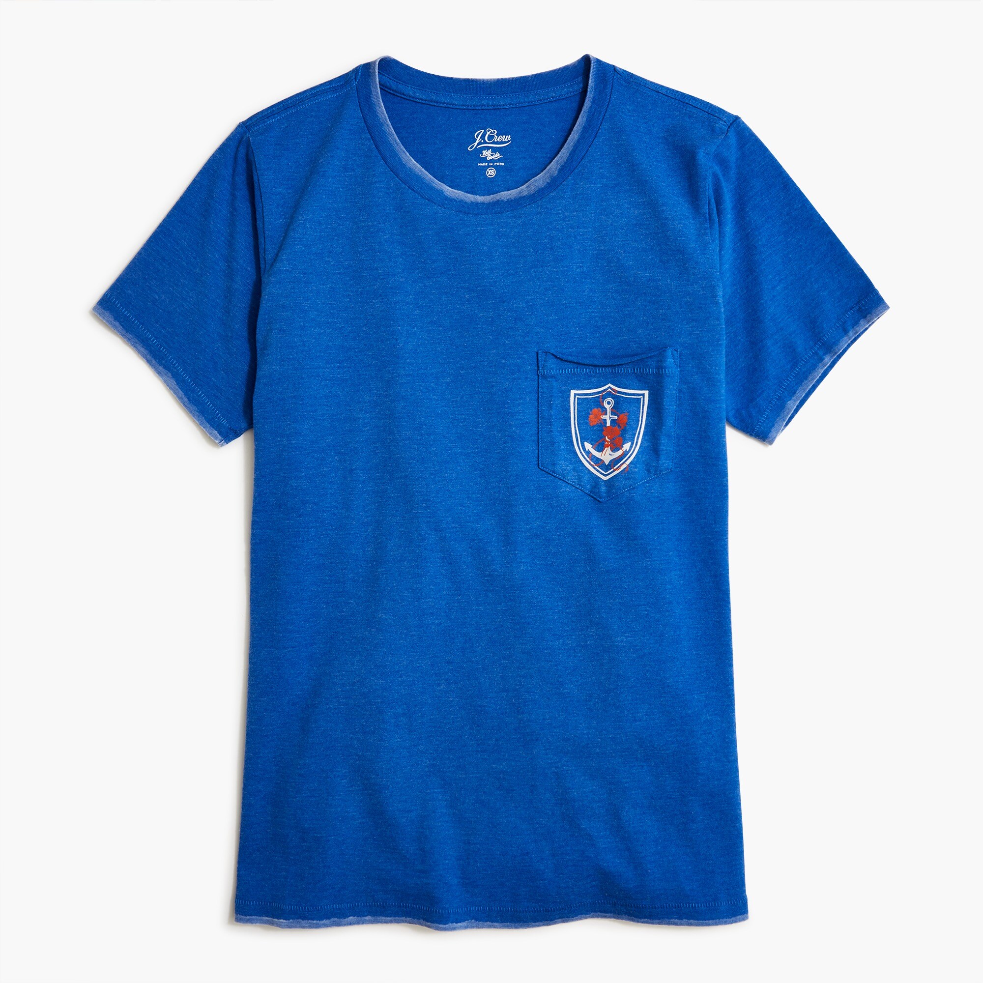Floral anchor pocket tee