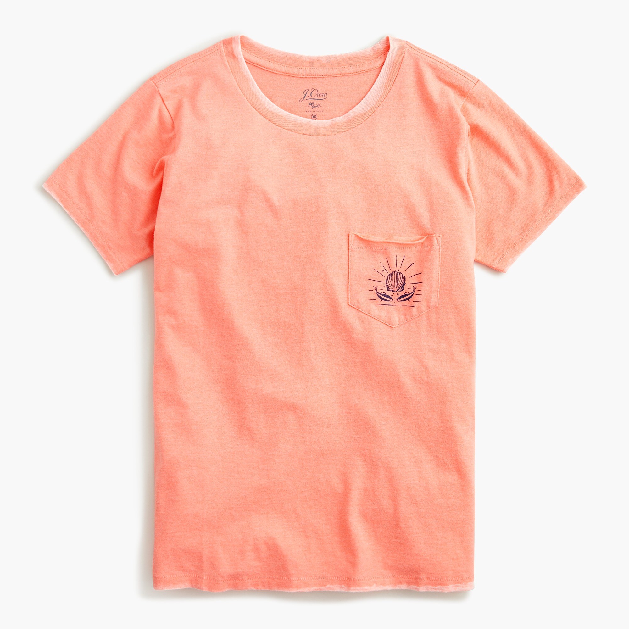 shell pocket tee for women