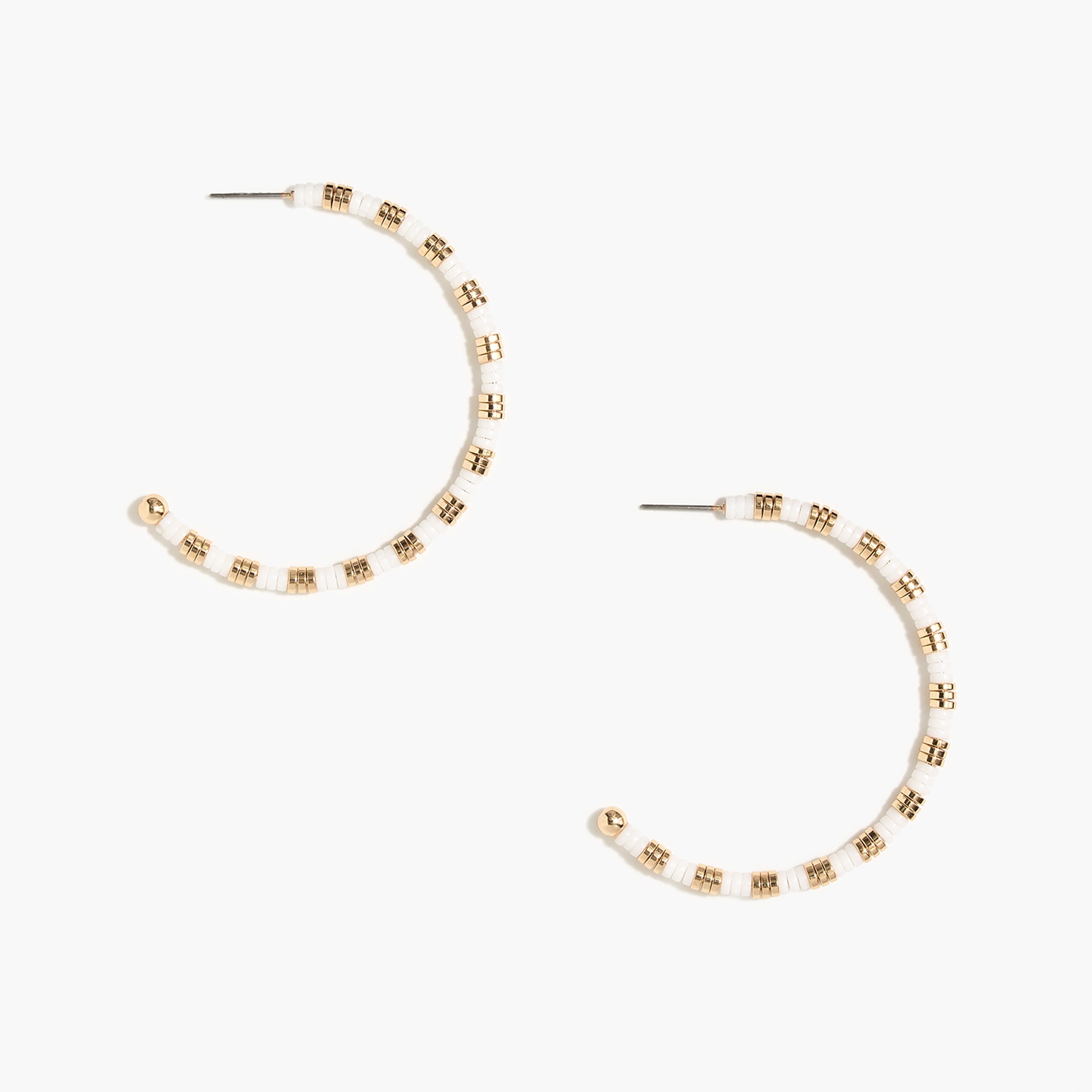 Beaded hoop earrings