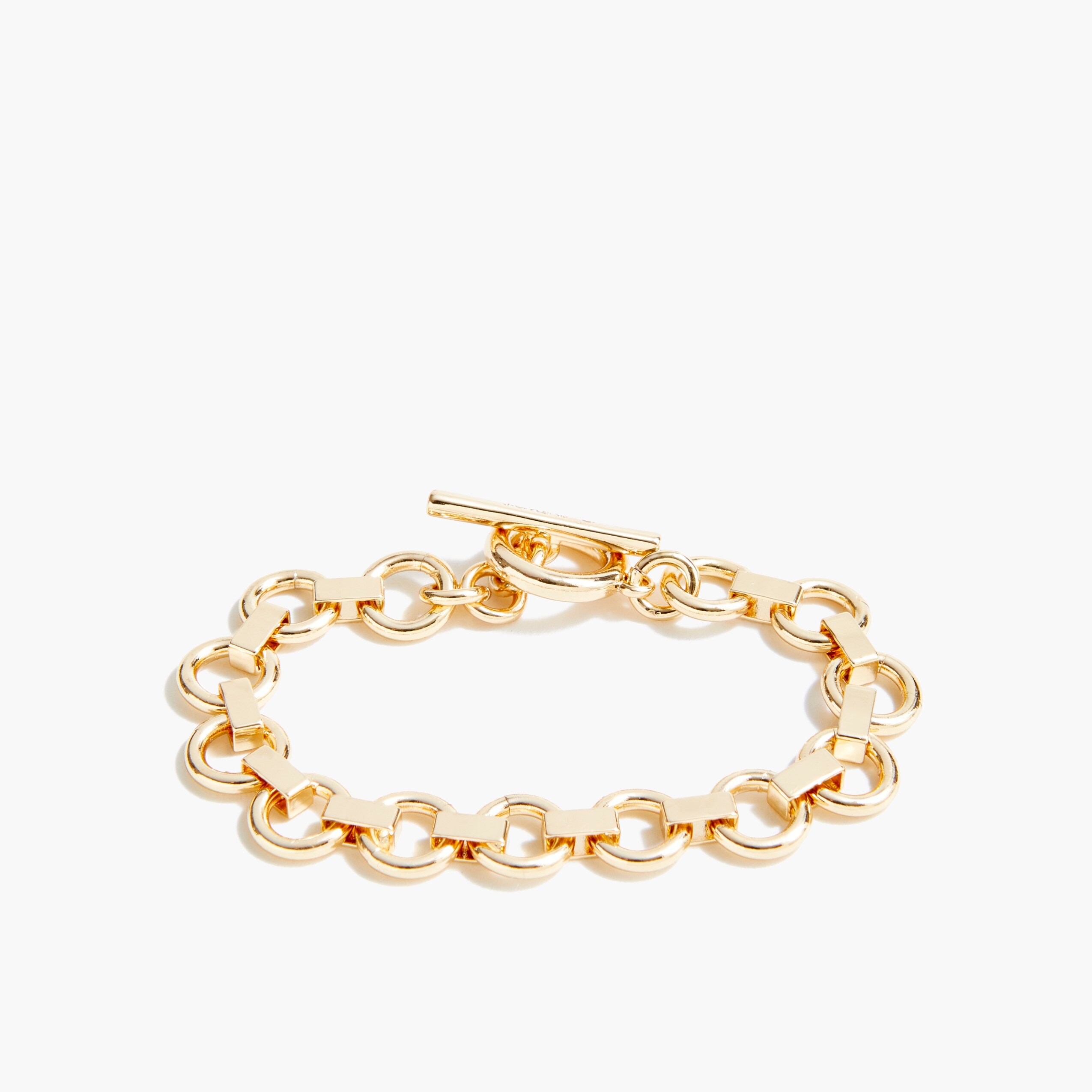 Circle link bar bracelet