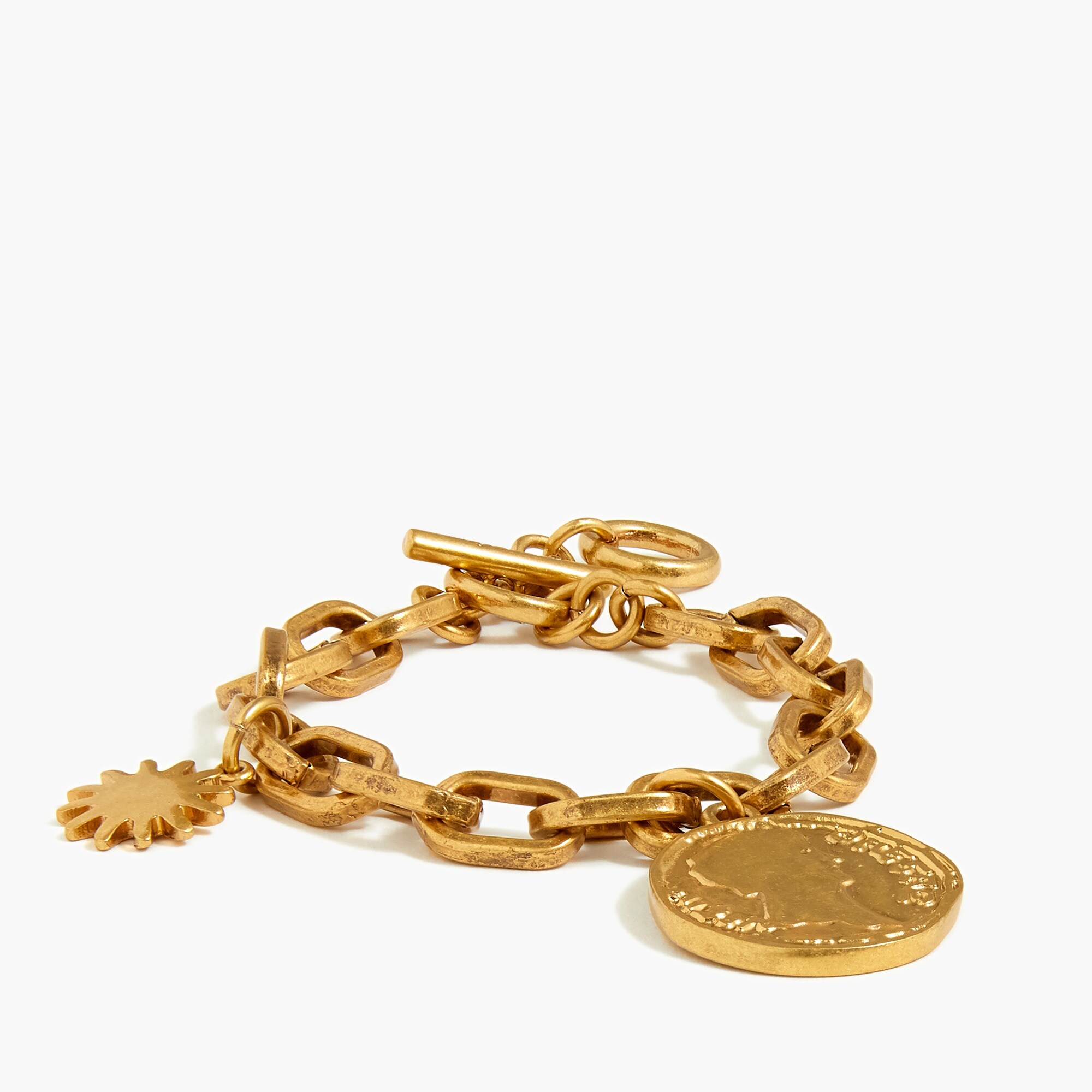 Celestial coin charm bracelet