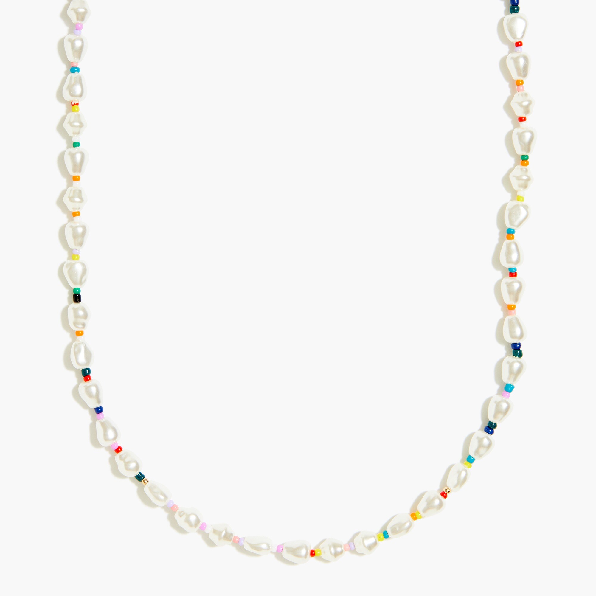 Pearl and bead single-layer necklace