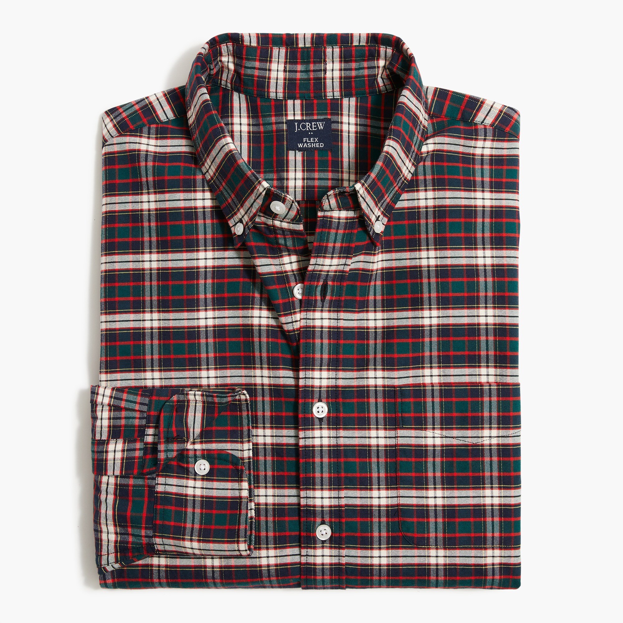 Plaid flex oxford shirt