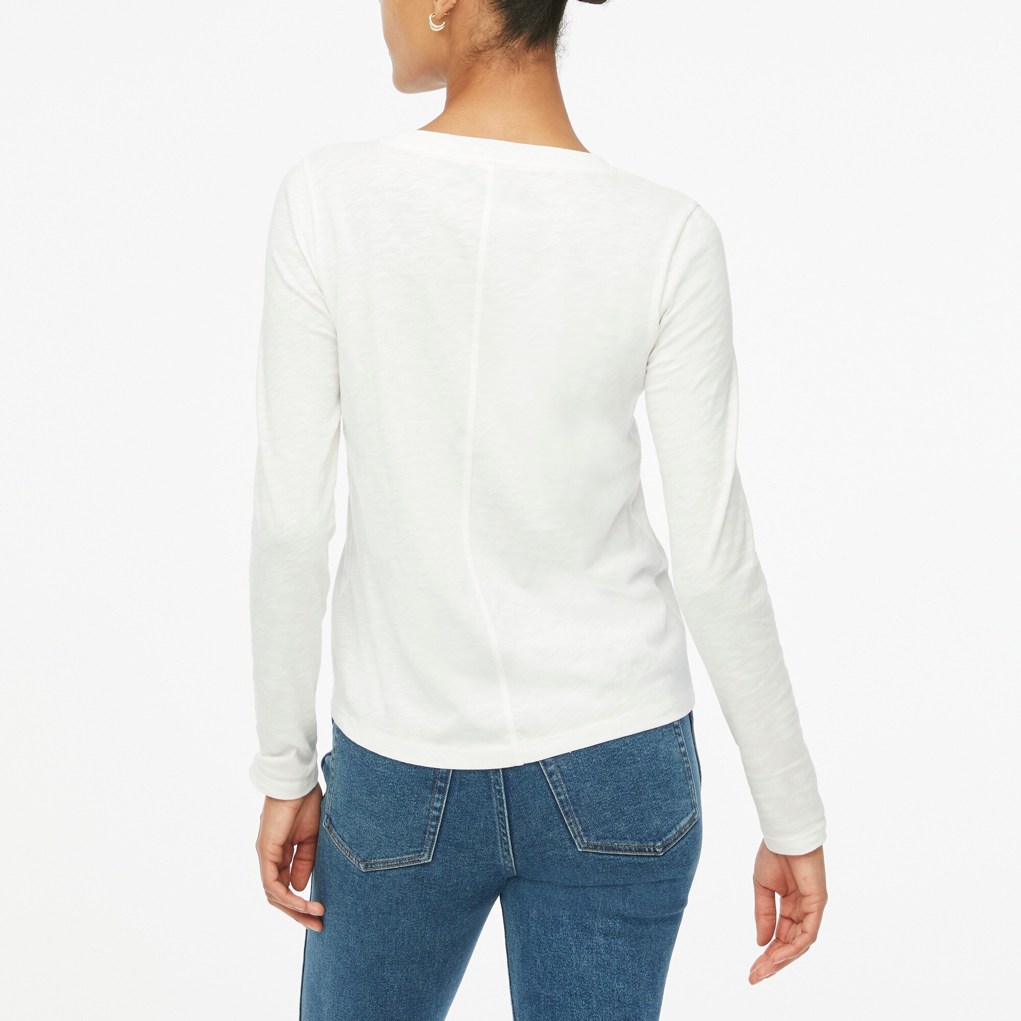 Long-sleeve crewneck girlfriend tee