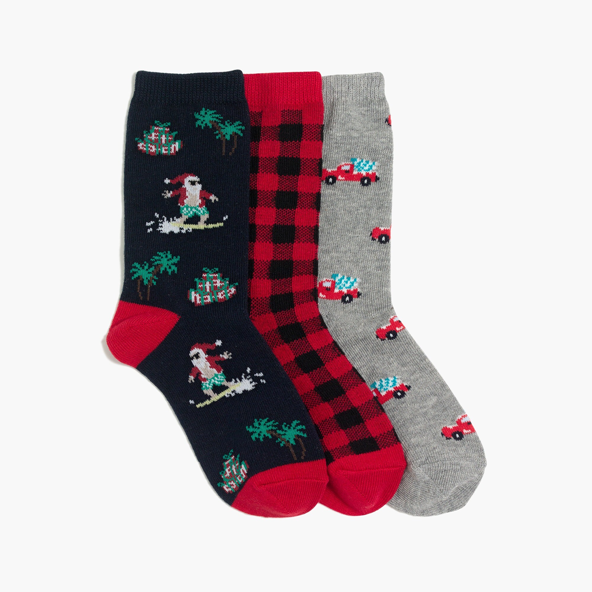Boys' holiday trouser socks three-pack