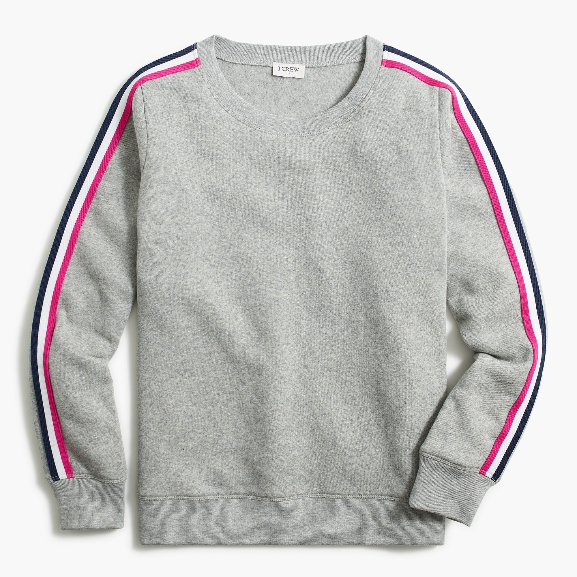 Fleece sweatshirt with side stripe