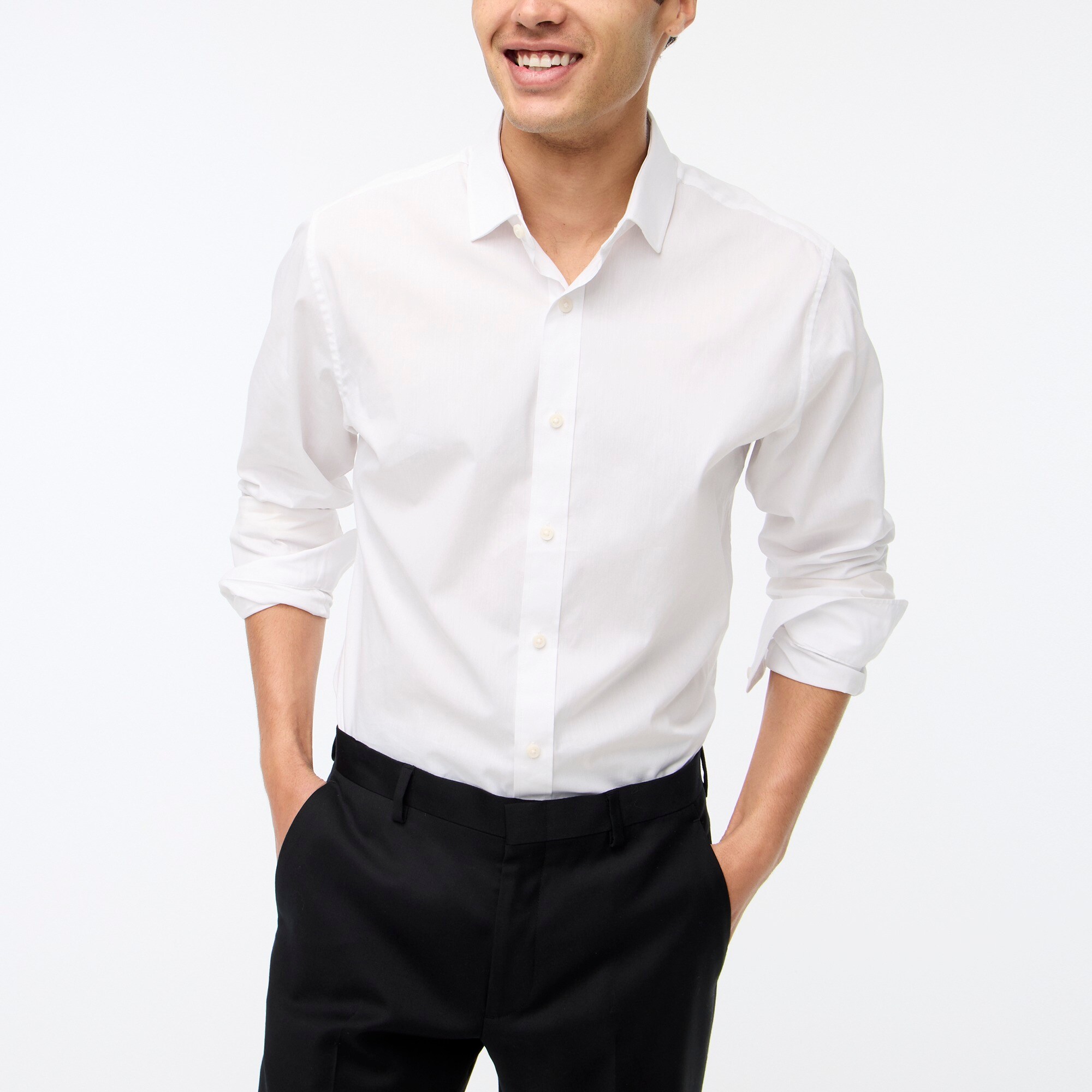 mens Slim performance dress shirt