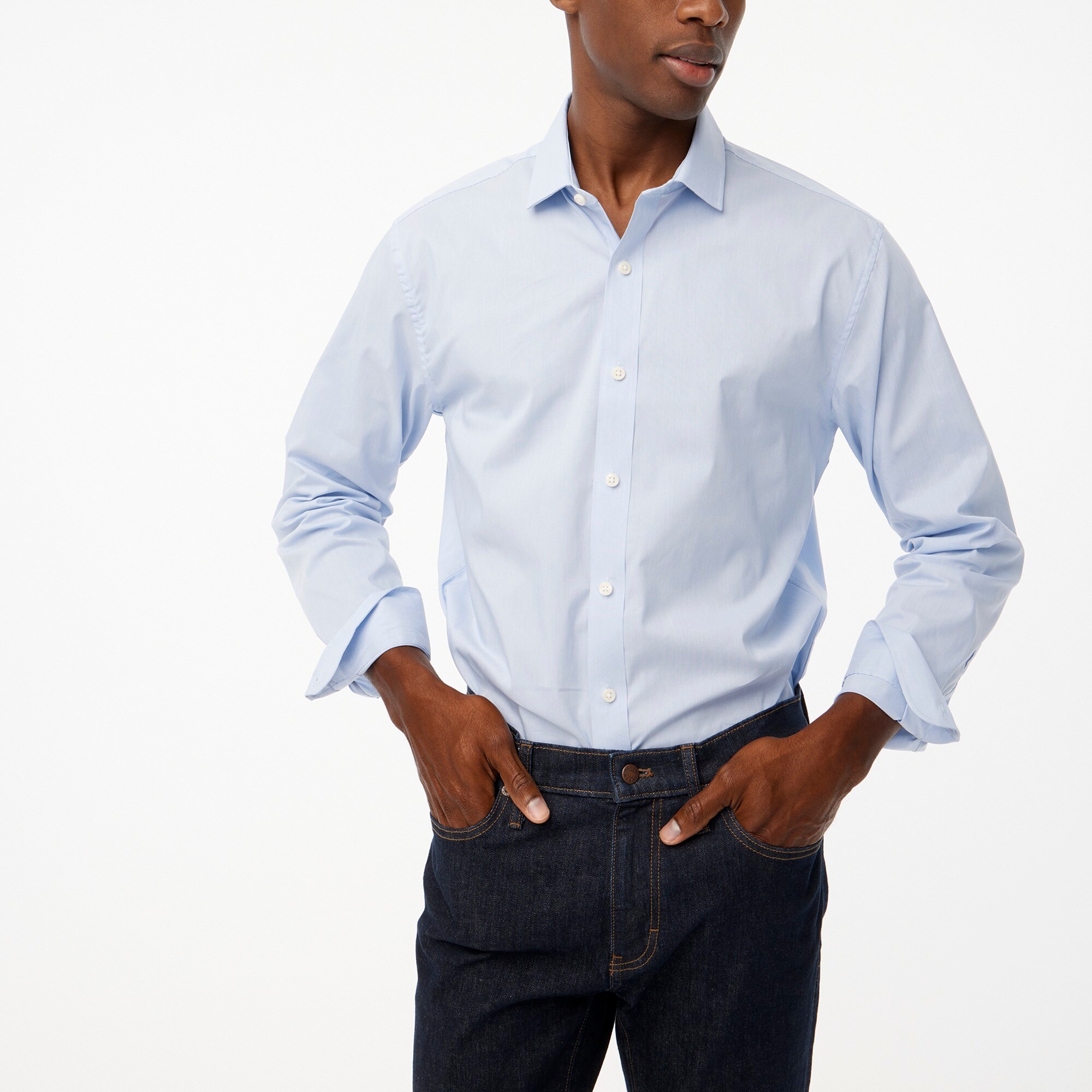 mens Slim performance dress shirt