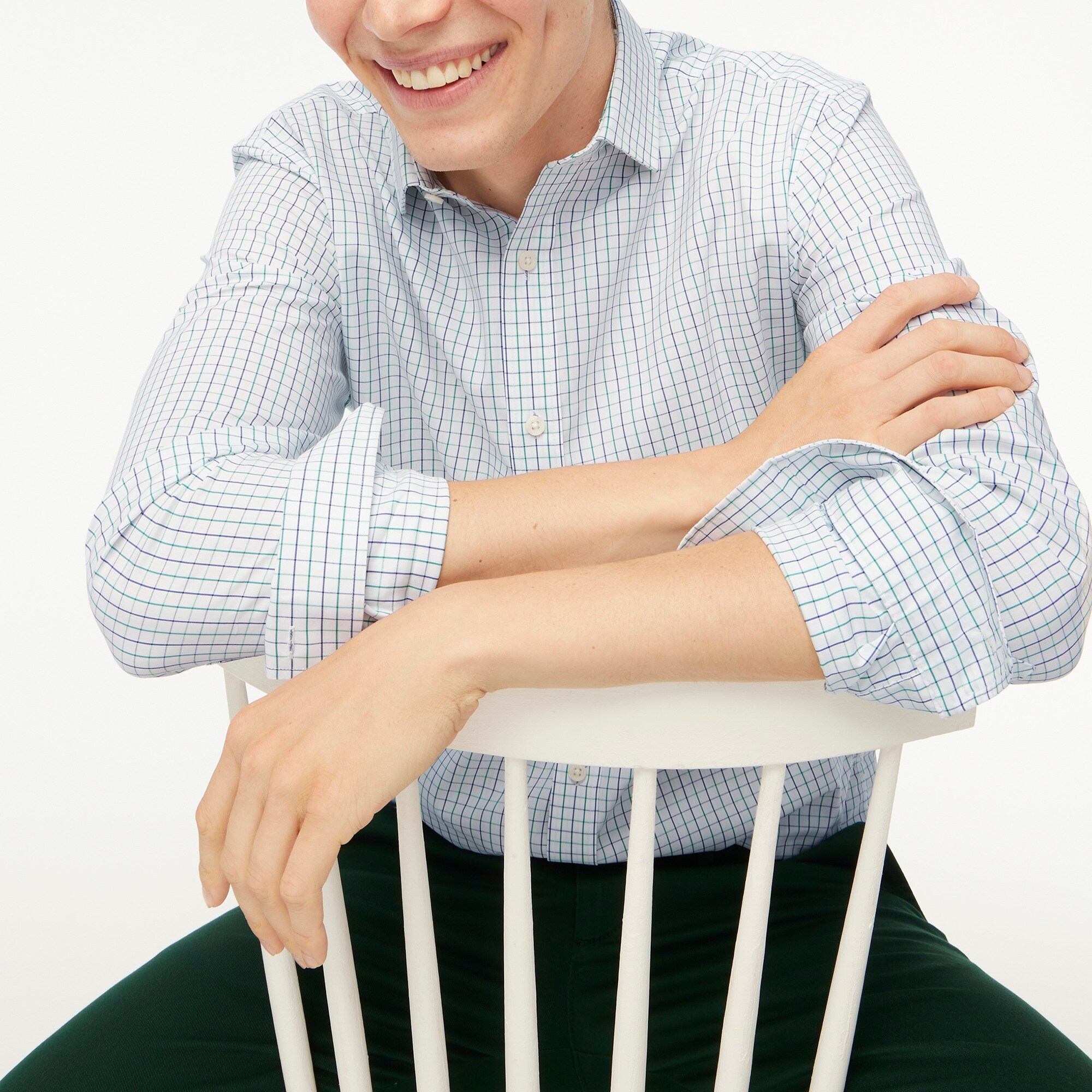 mens Slim performance dress shirt