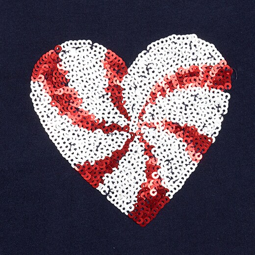 Girls' sparkly candy cane hearts graphic tee NAVY factory: girls' sparkly candy cane hearts graphic tee for girls