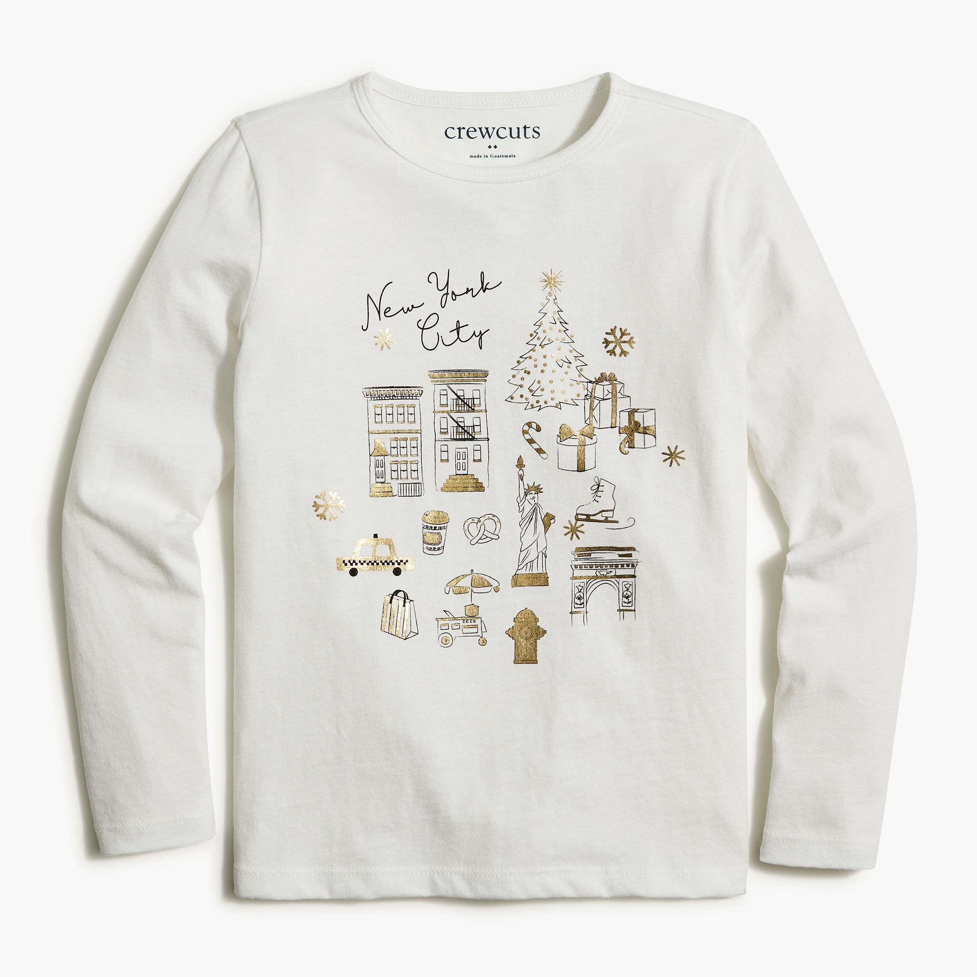 Girls' Christmas in New York graphic tee