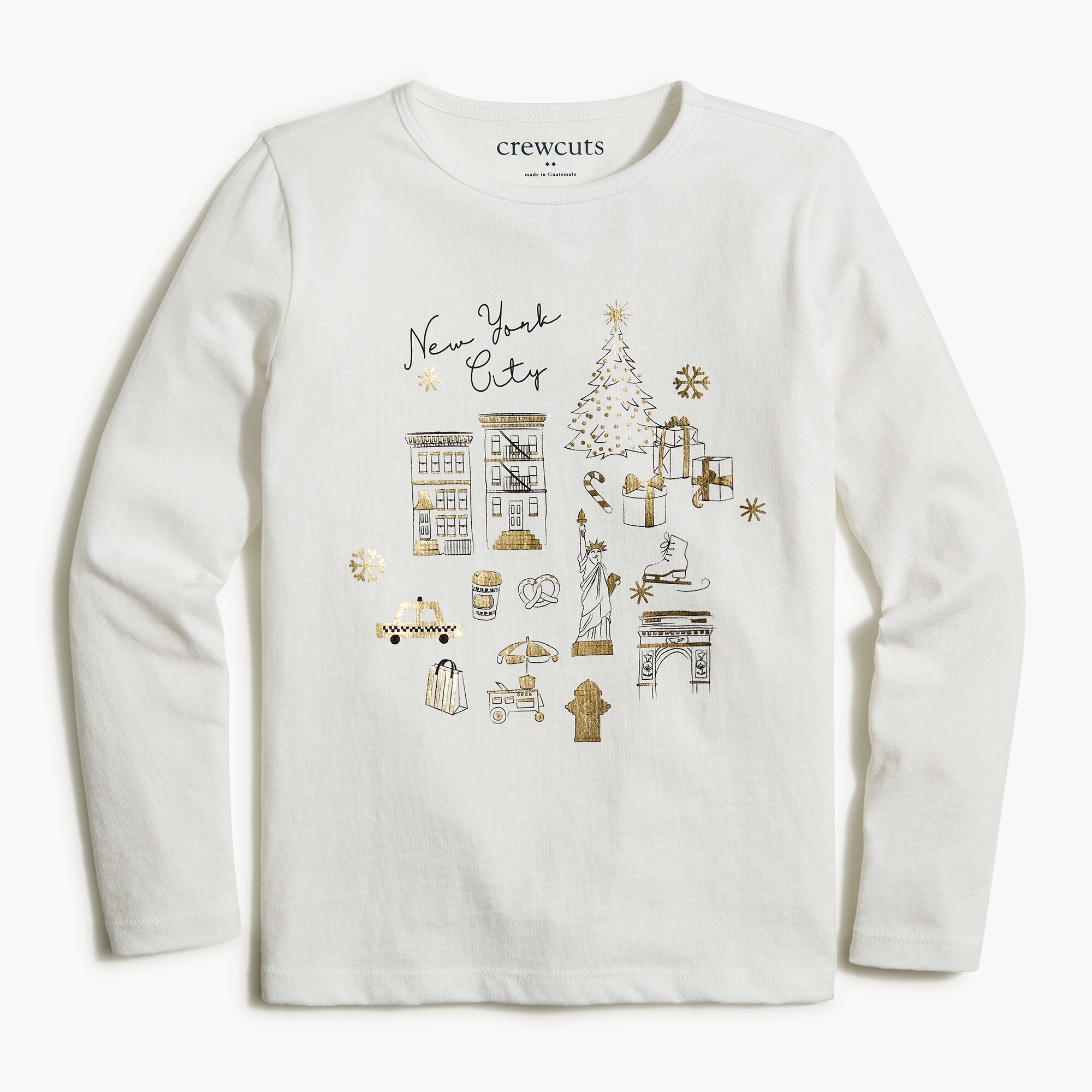 Girls' Christmas in New York graphic tee
