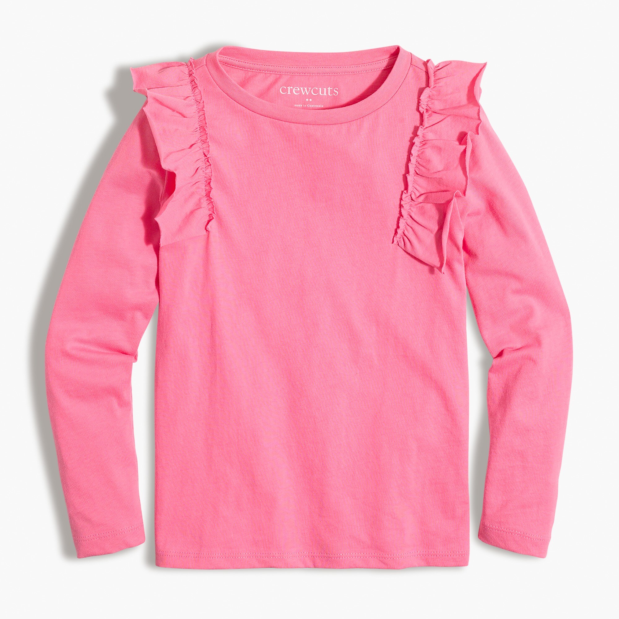 Girls' ruffle-shoulder tee