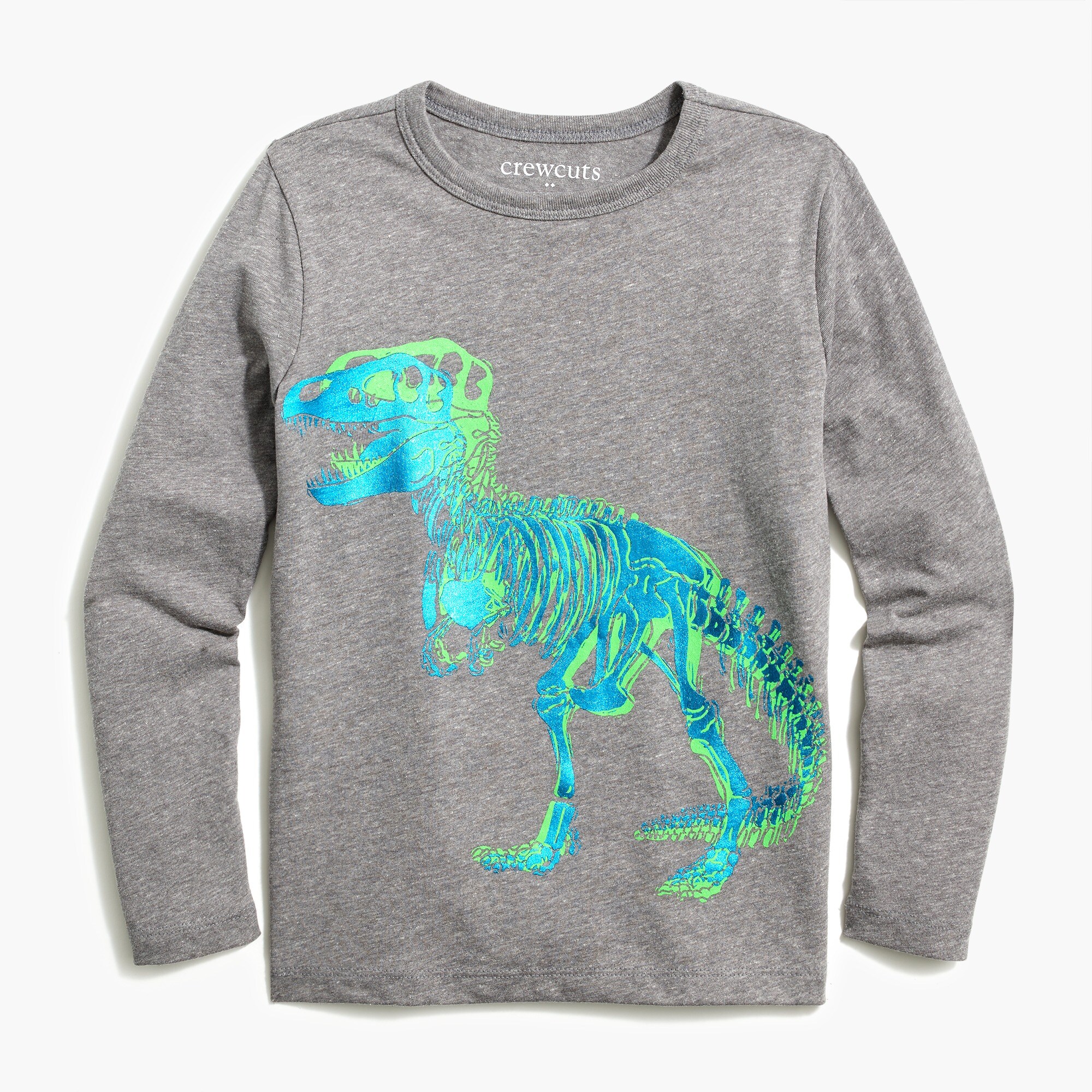 Boys' long-sleeve dinosaur graphic tee