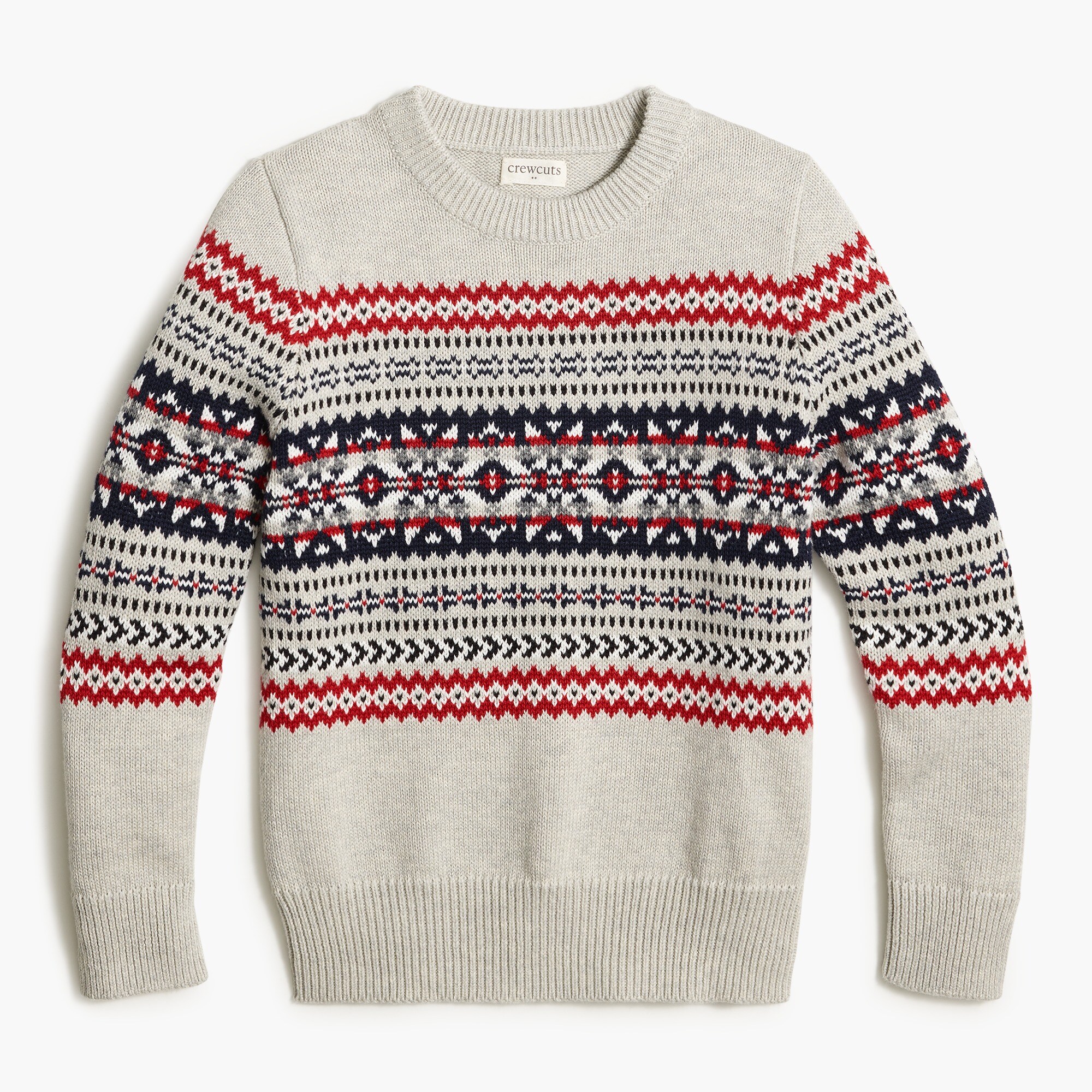 Boys' cotton Fair Isle sweater