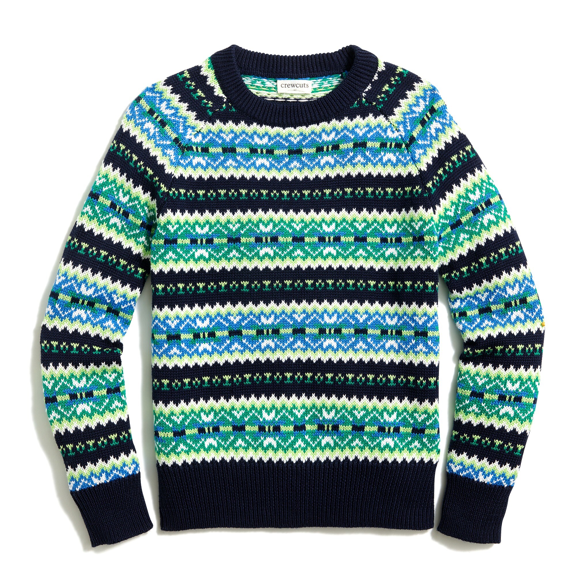 Boys' cotton Fair Isle sweater