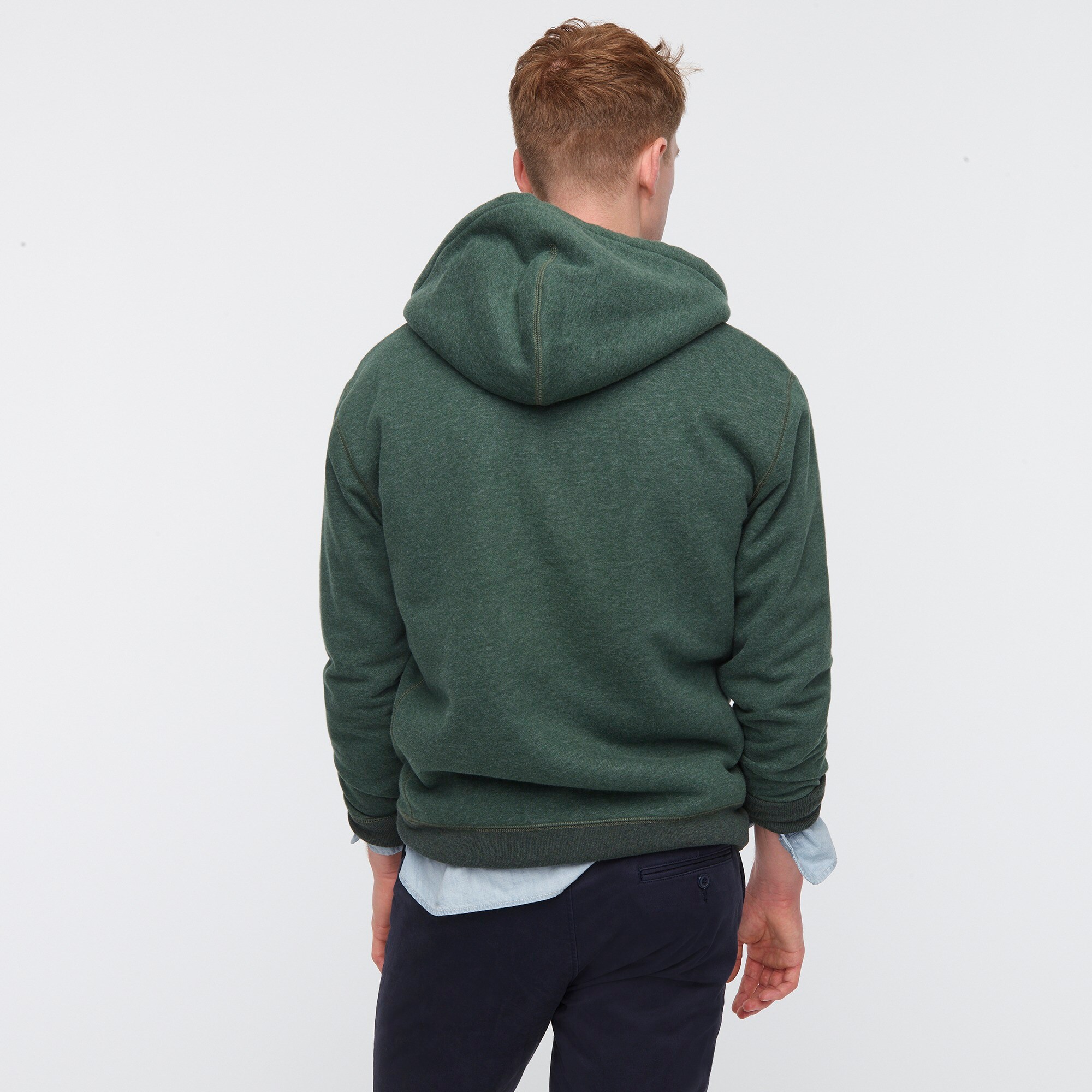 j crew sherpa hoodie mens