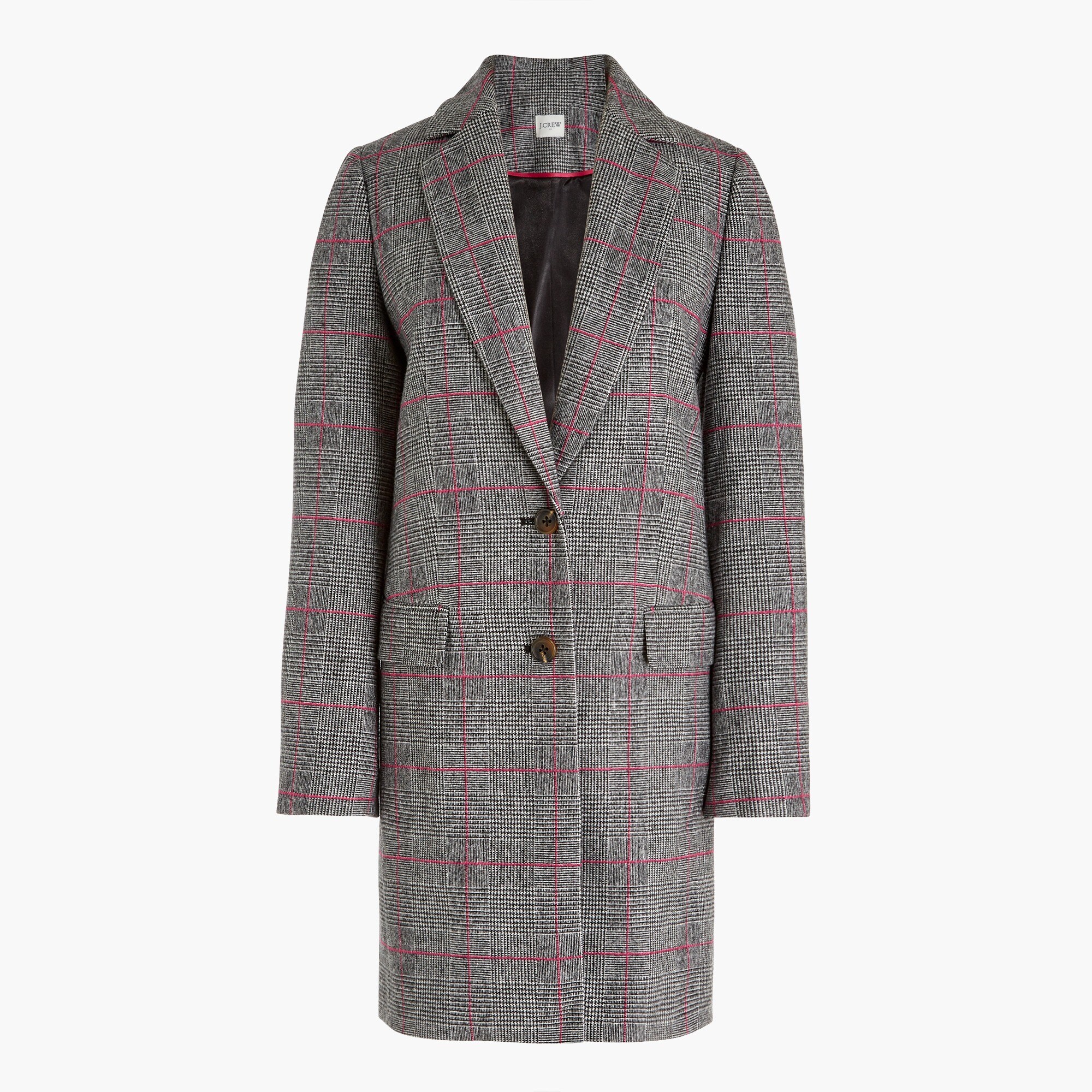 glen plaid topcoat for women