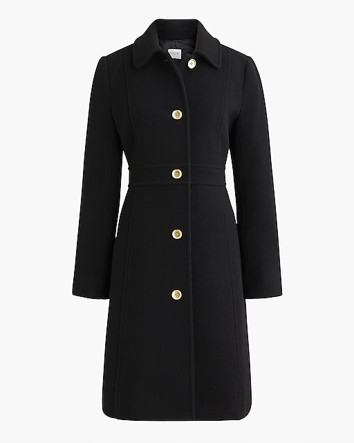  Petite wool-blend lady day coat