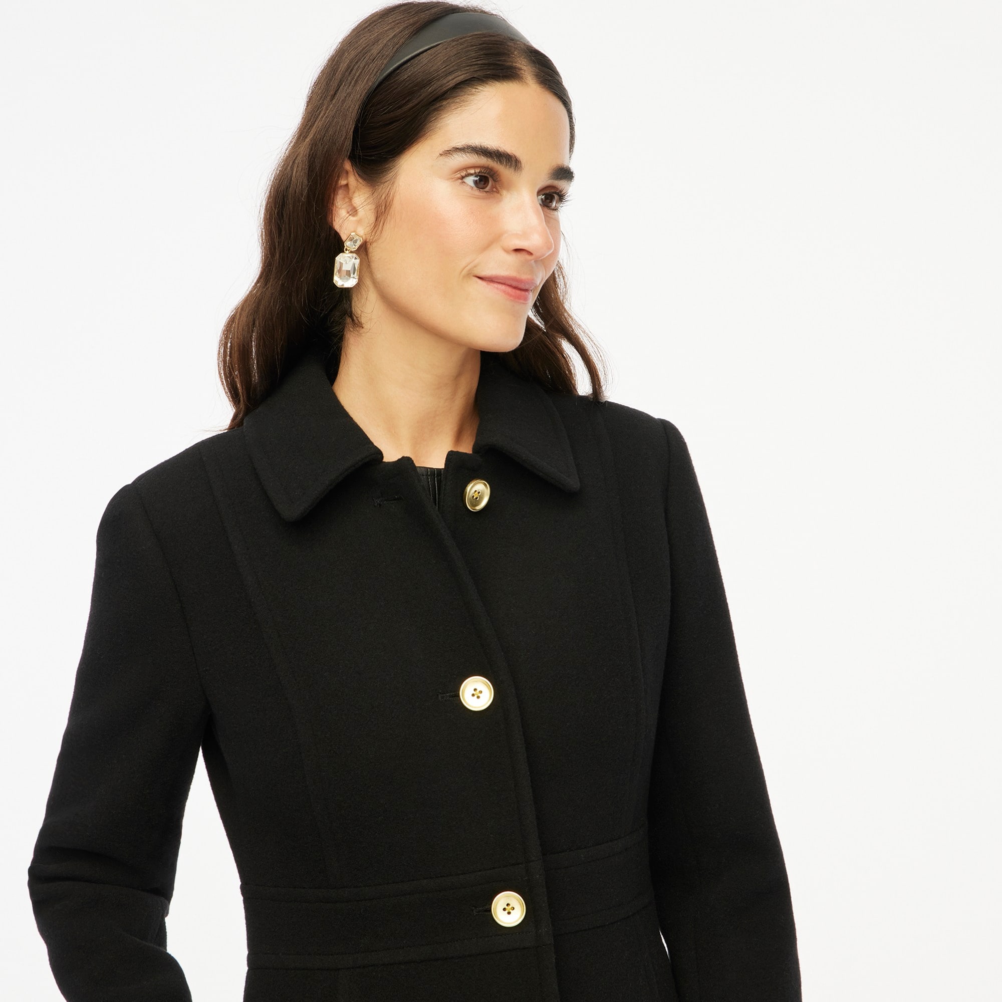 Wool-blend lady day coat