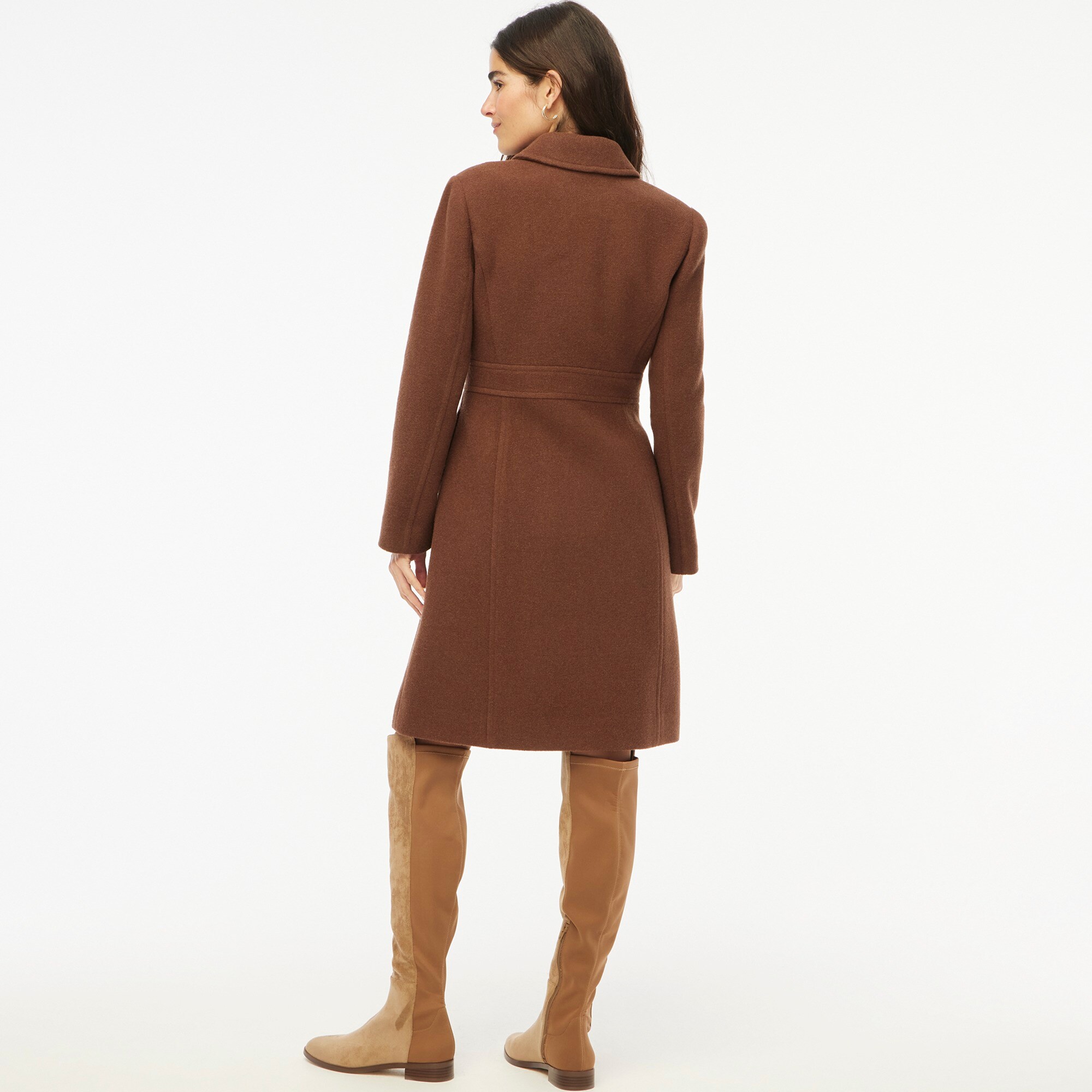 Wool-blend lady day coat