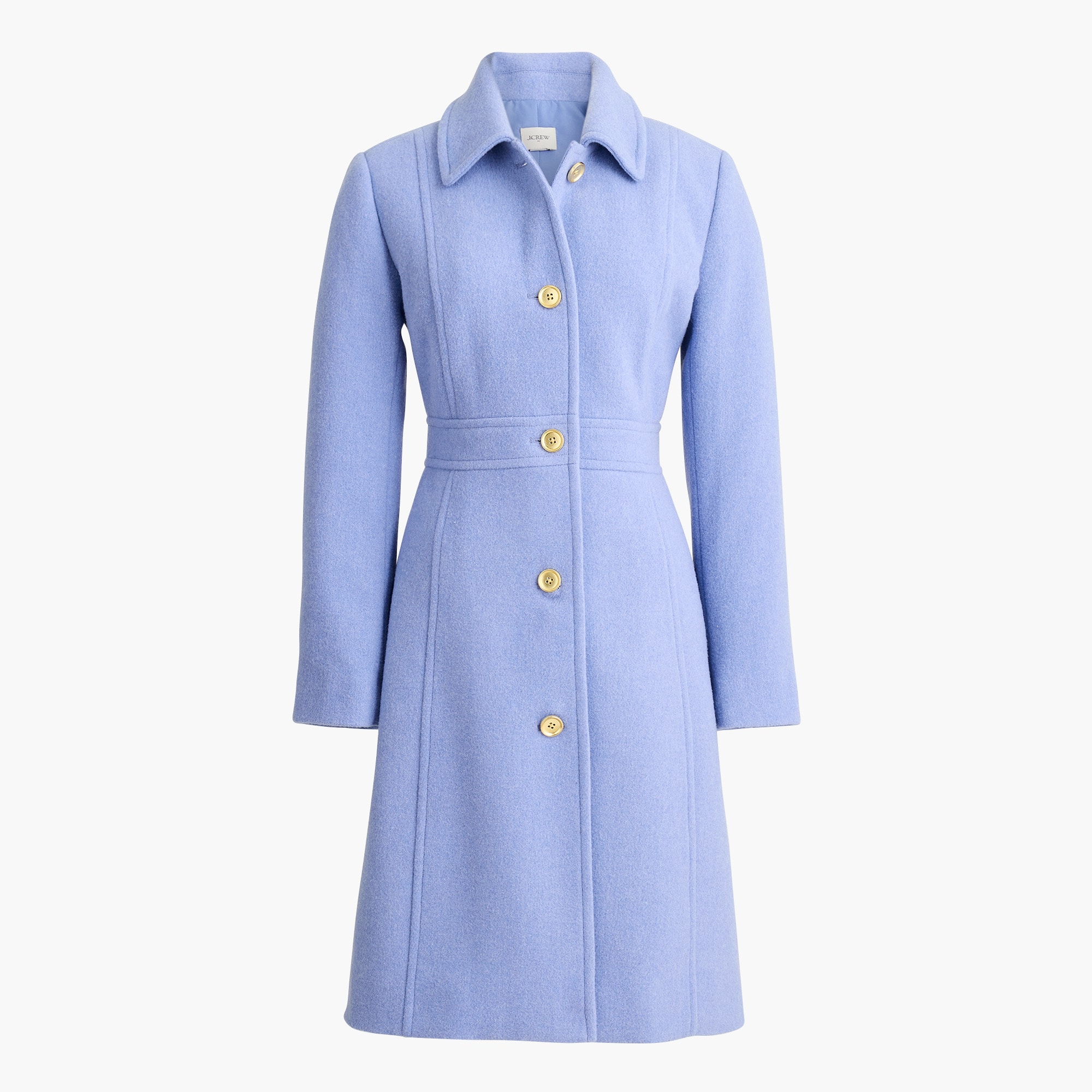 Lady day coat with faux-fur shawl collar