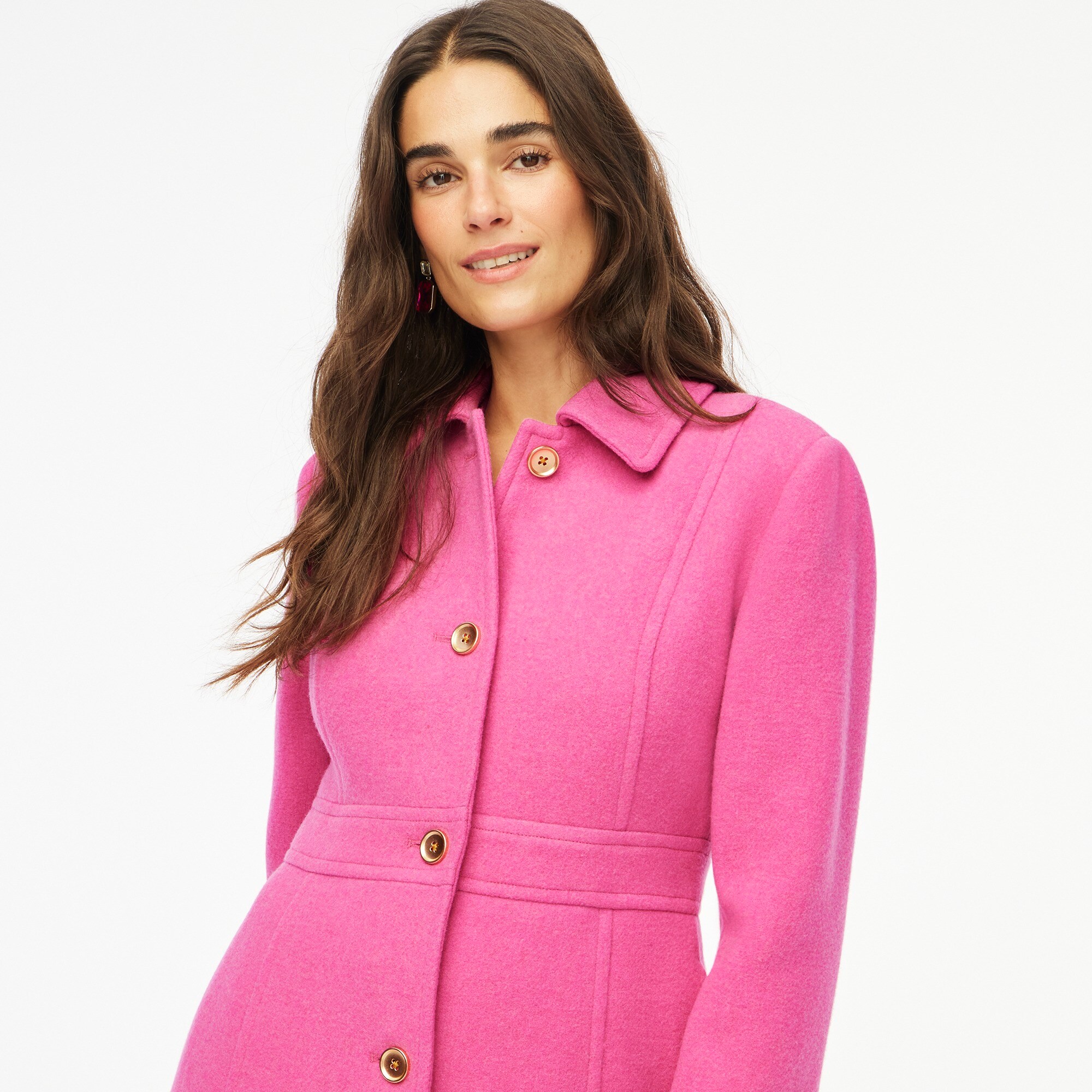 Wool-blend lady day coat