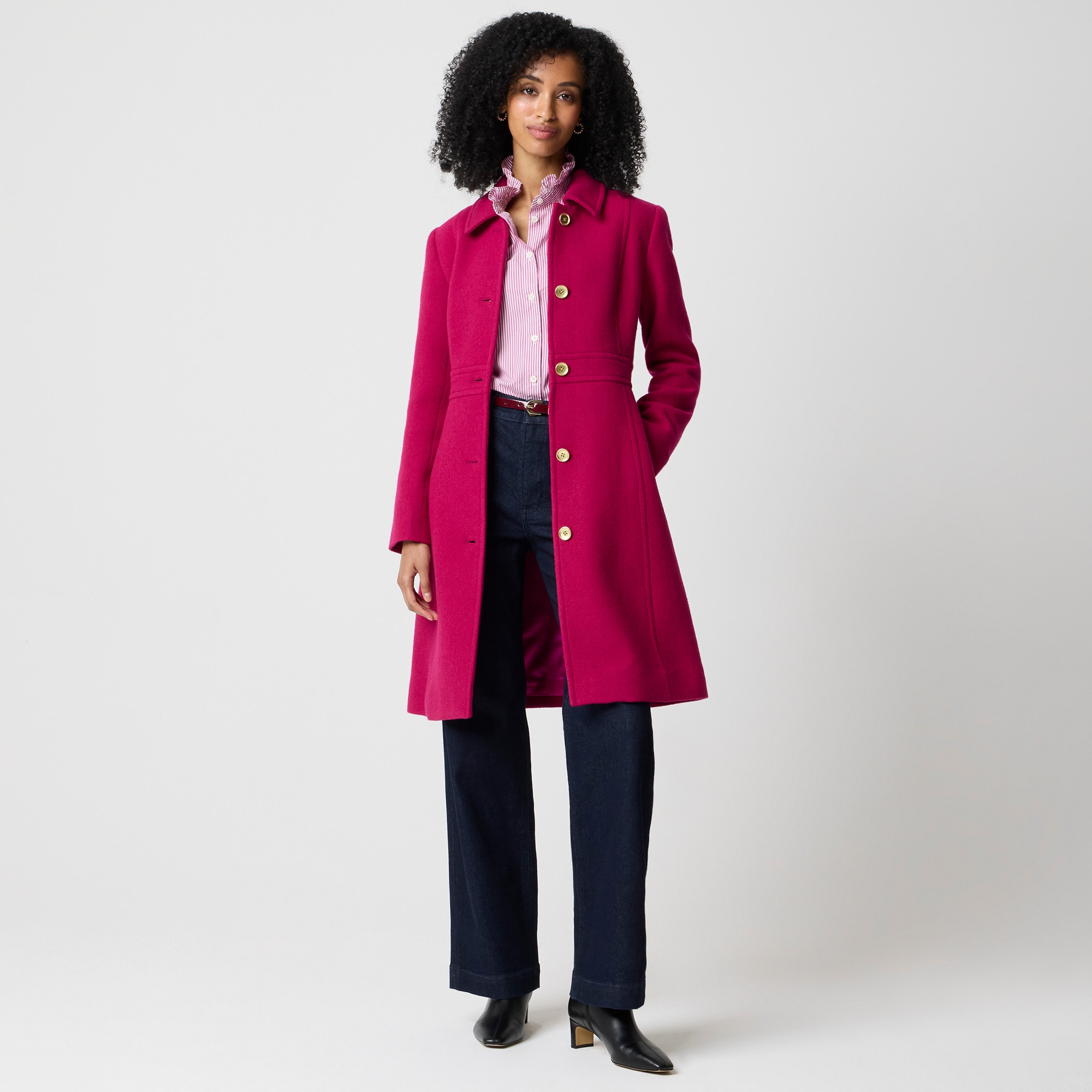 Wool-blend Lady Day Coat For Women | Factory