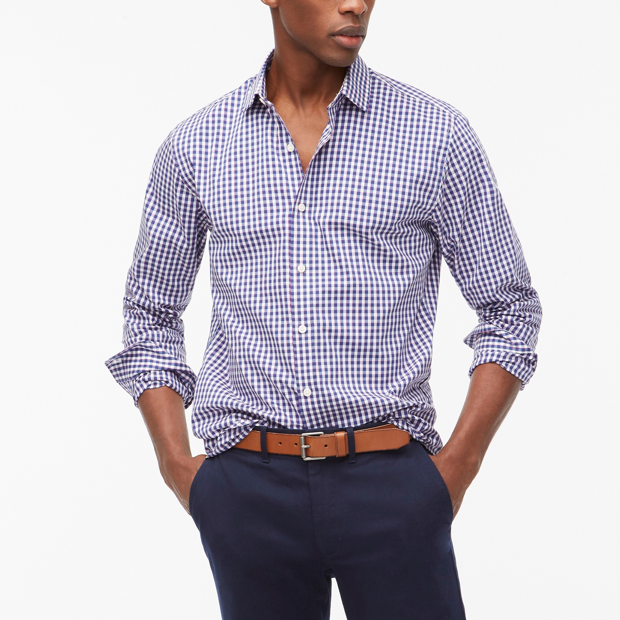 mens Slim performance dress shirt