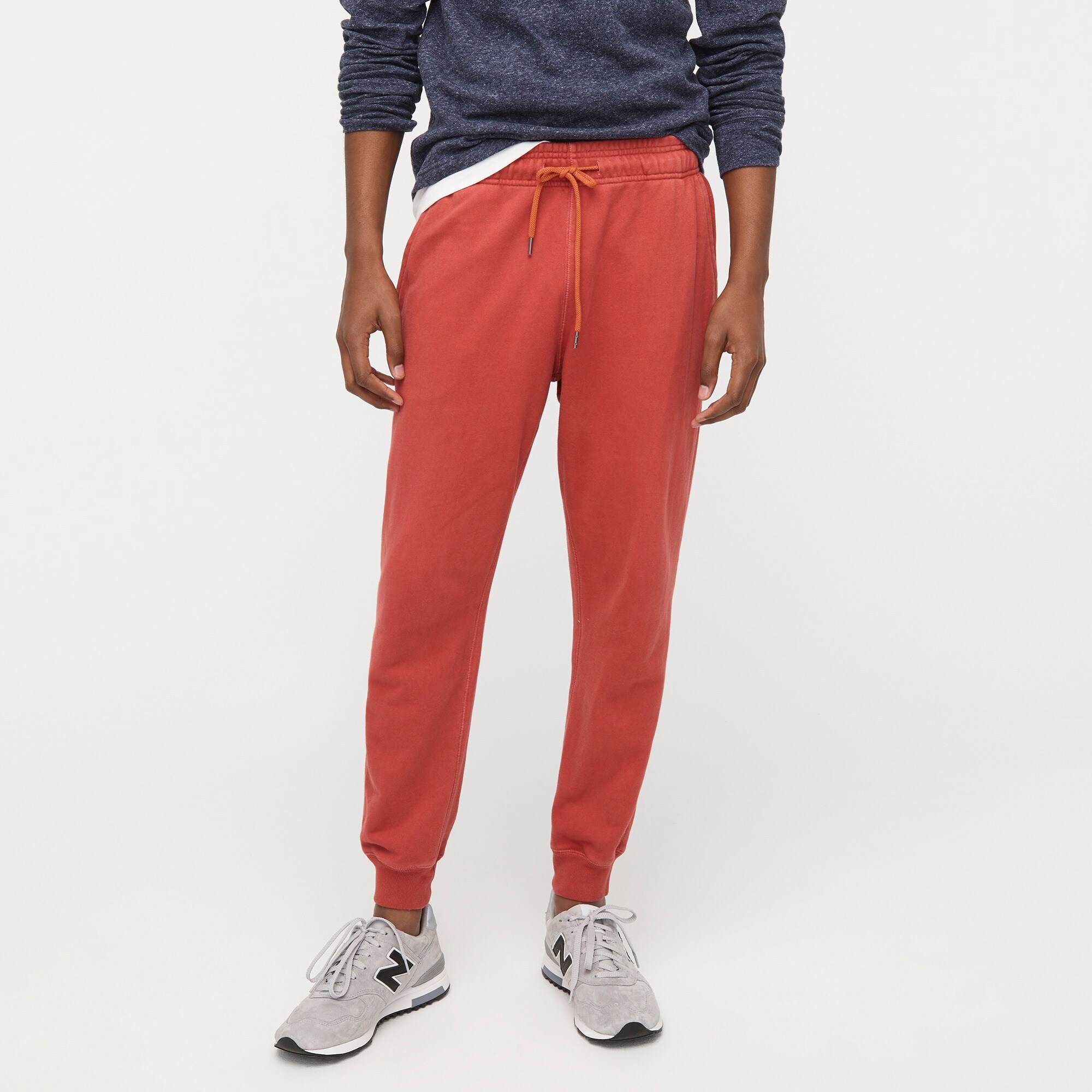 Garment-dyed french terry jogger sweatpant