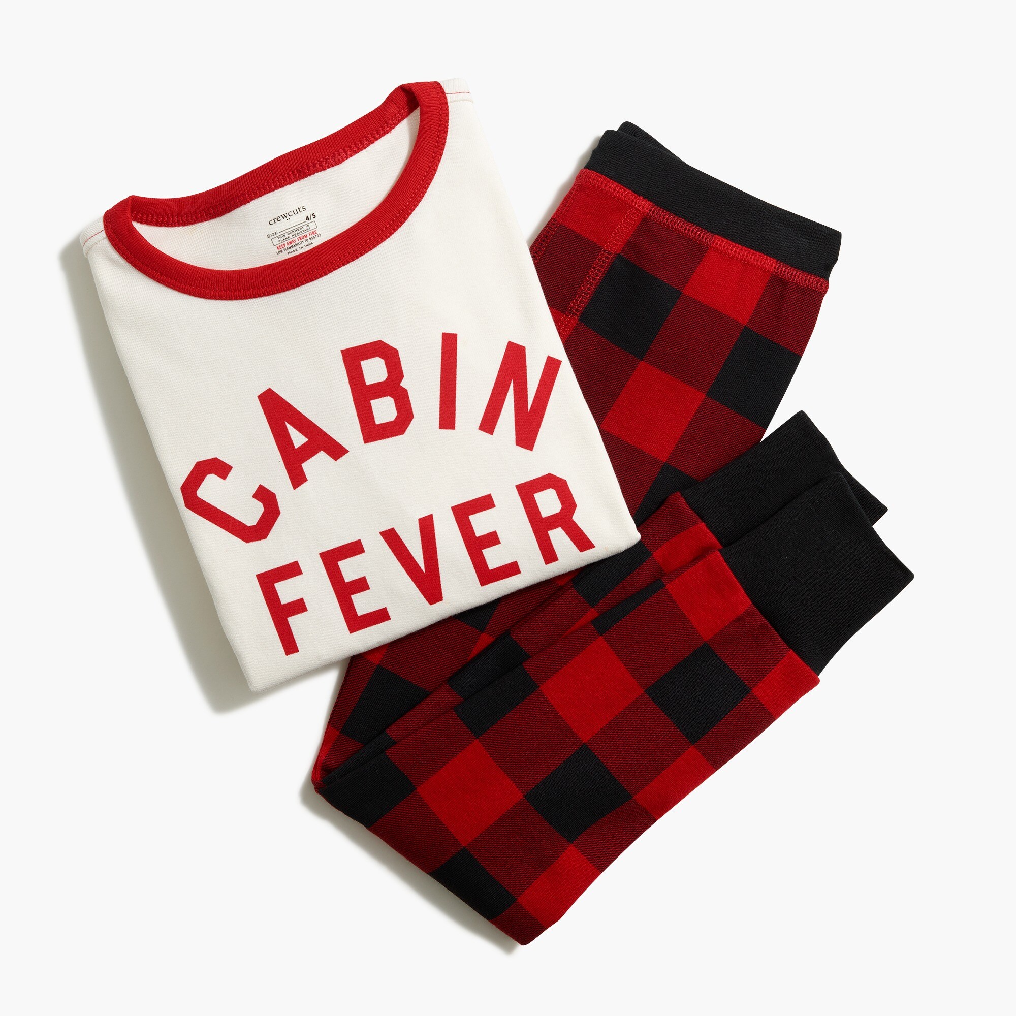 Girls' "cabin fever" cotton sleep set