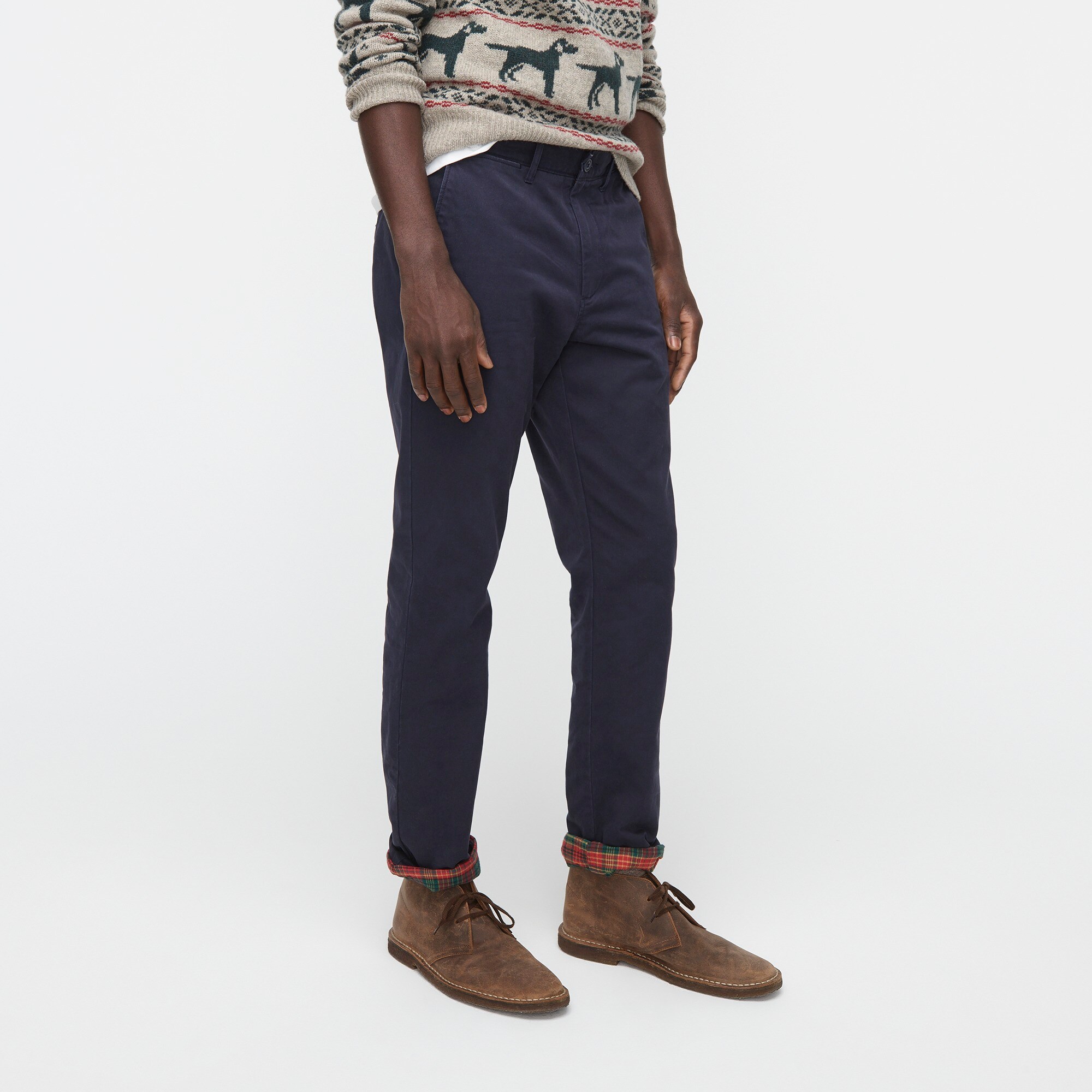 j crew men's flannel lined pants
