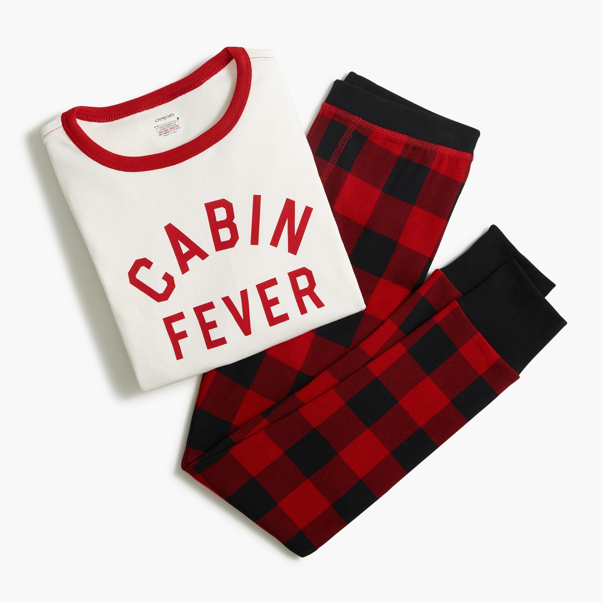 Boys' "cabin fever" cotton sleep set