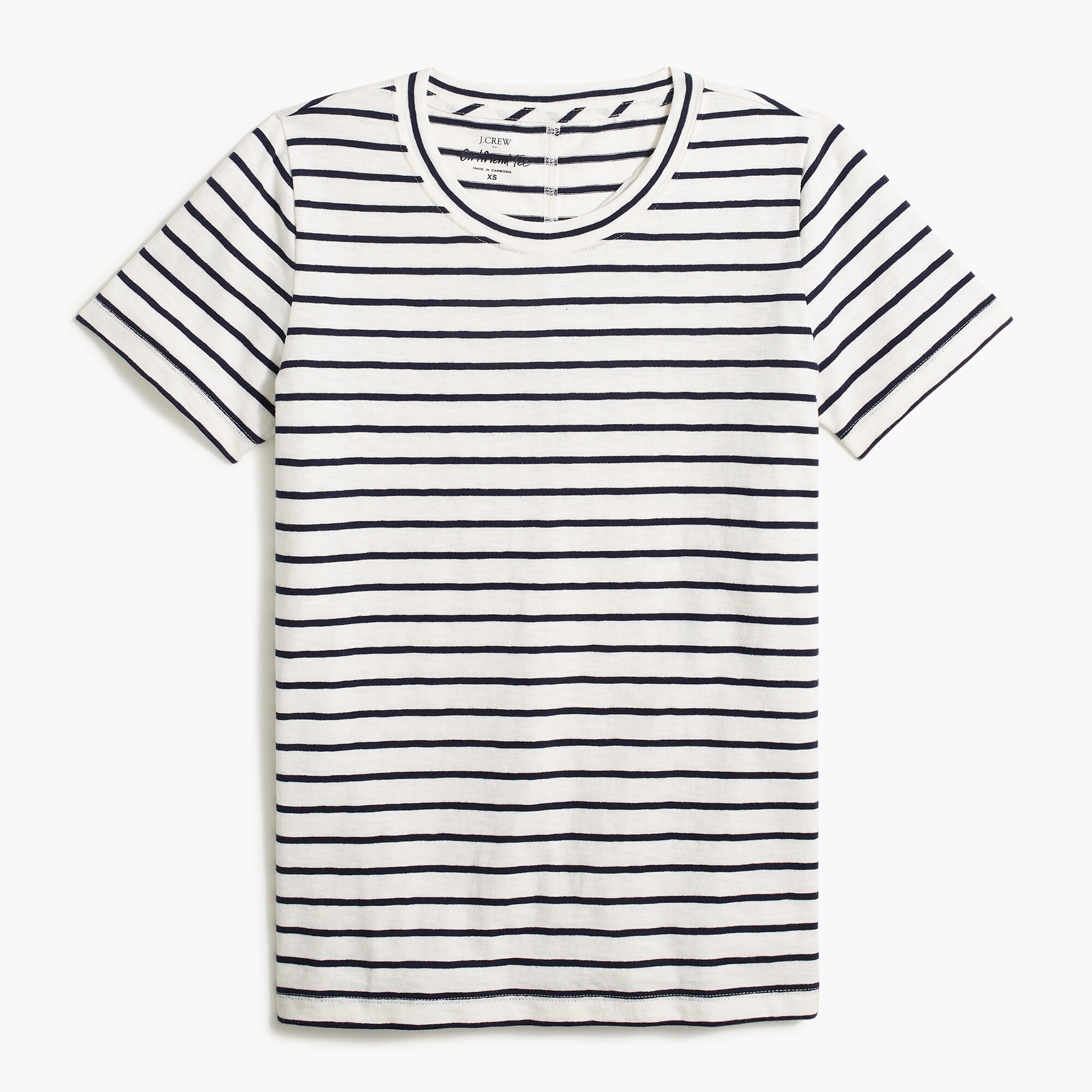 Factory: Striped Girlfriend Crewneck Tee For Women