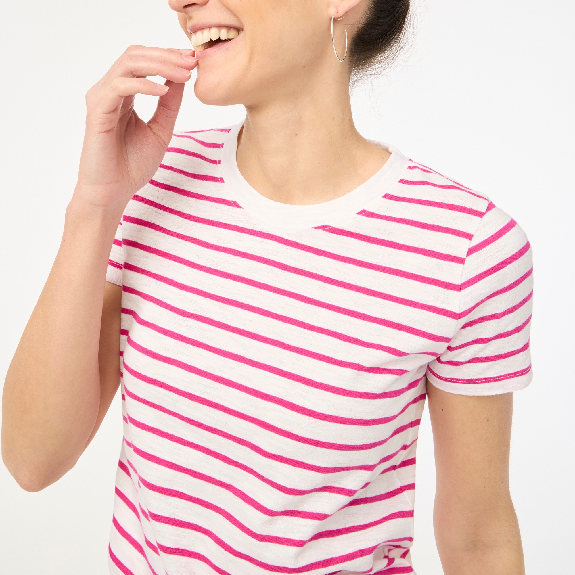 T-shirt manches longues col rond - Femme | MANGO Guyane française