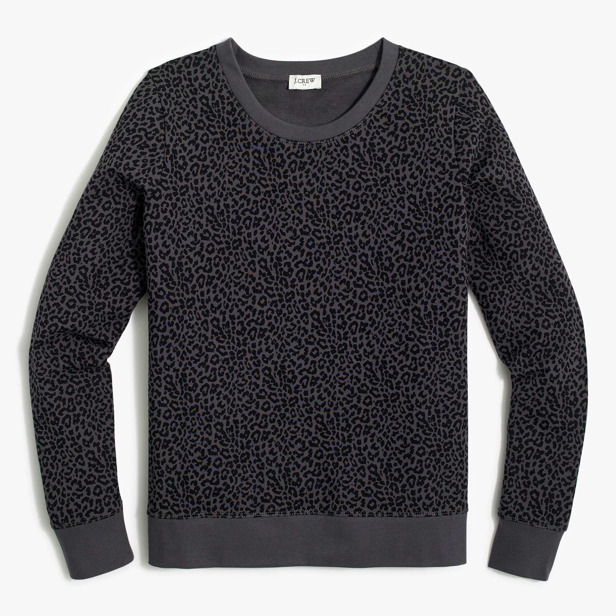 leopard terry sweatshirt for women