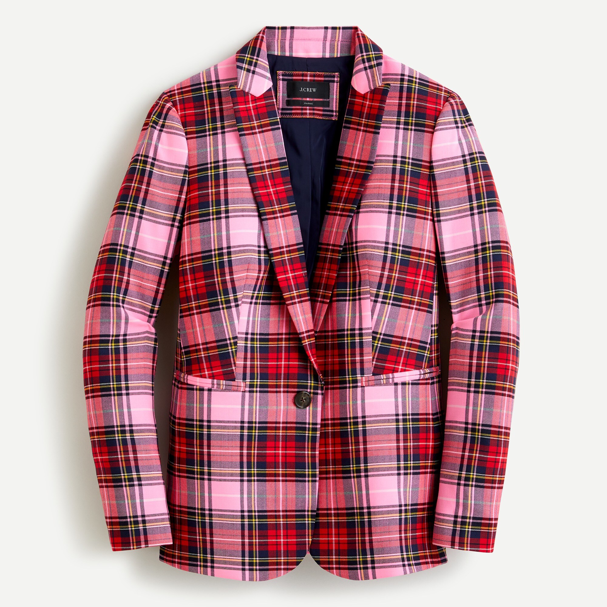 J.Crew Parke Blazer In Pink Stewart Tartan For Women
