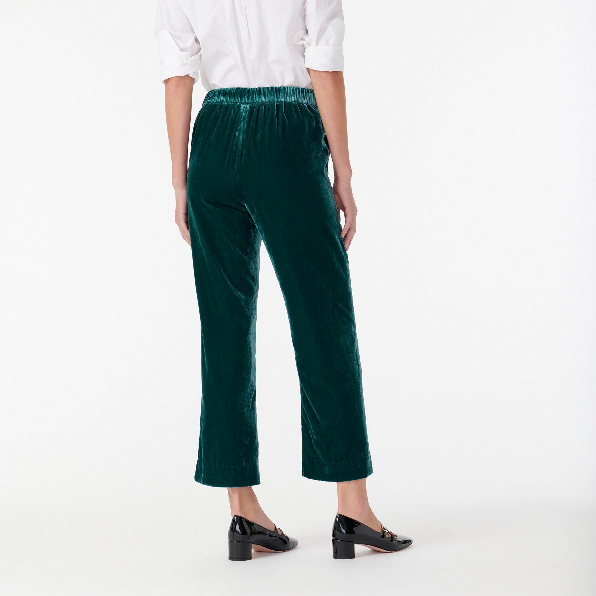 j crew velvet plaid pants