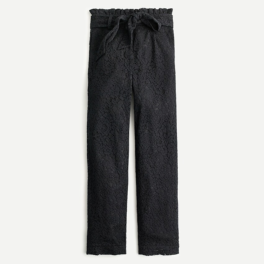 j.crew: tapered paper-bag pant in lace for women, right side, view zoomed