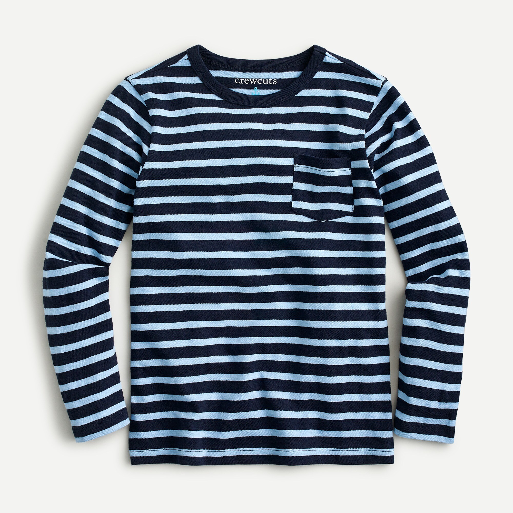 Kids' Long-sleeve Pocket T-shirt In Navy Stripe For Boys | J