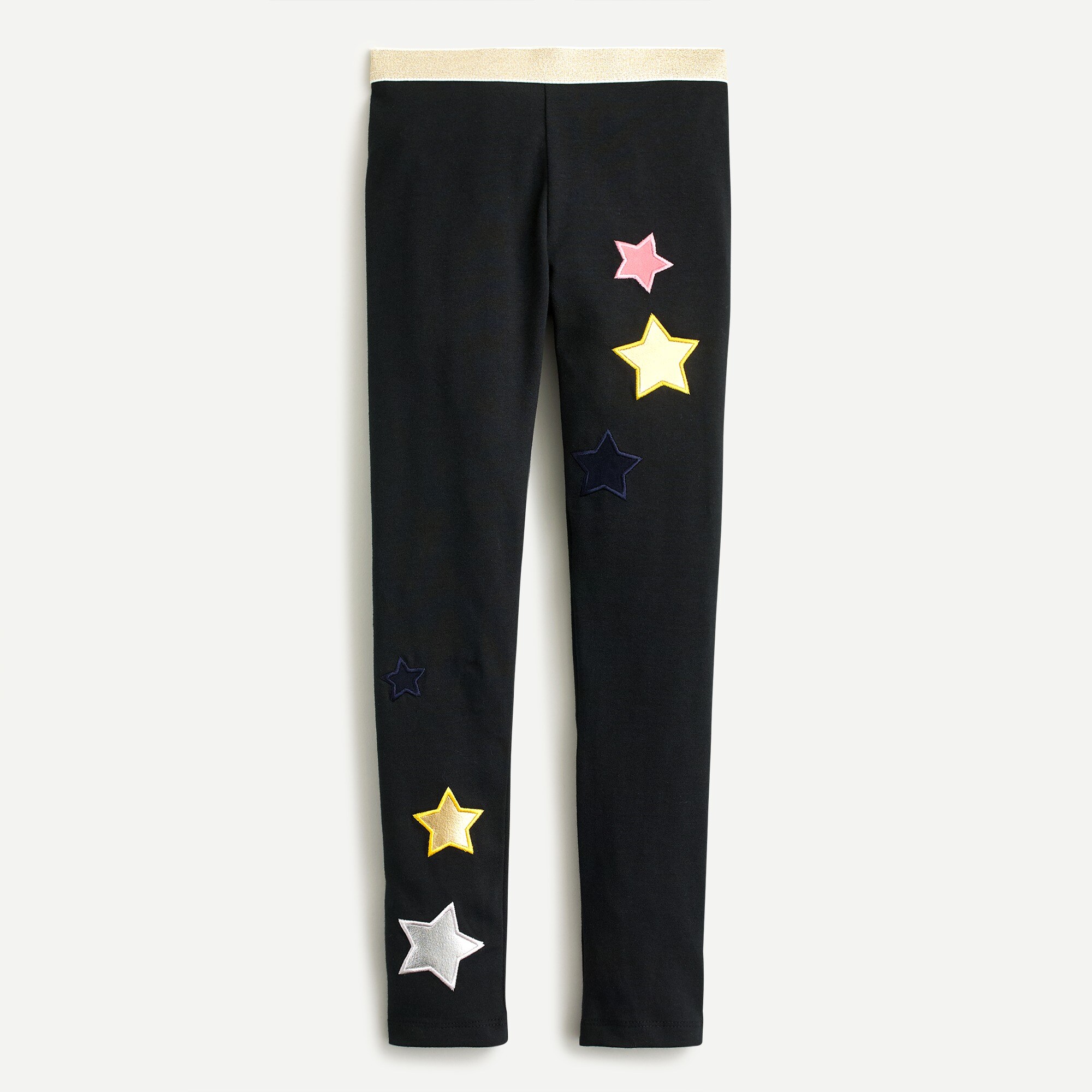 Girls' everyday leggings with star patches