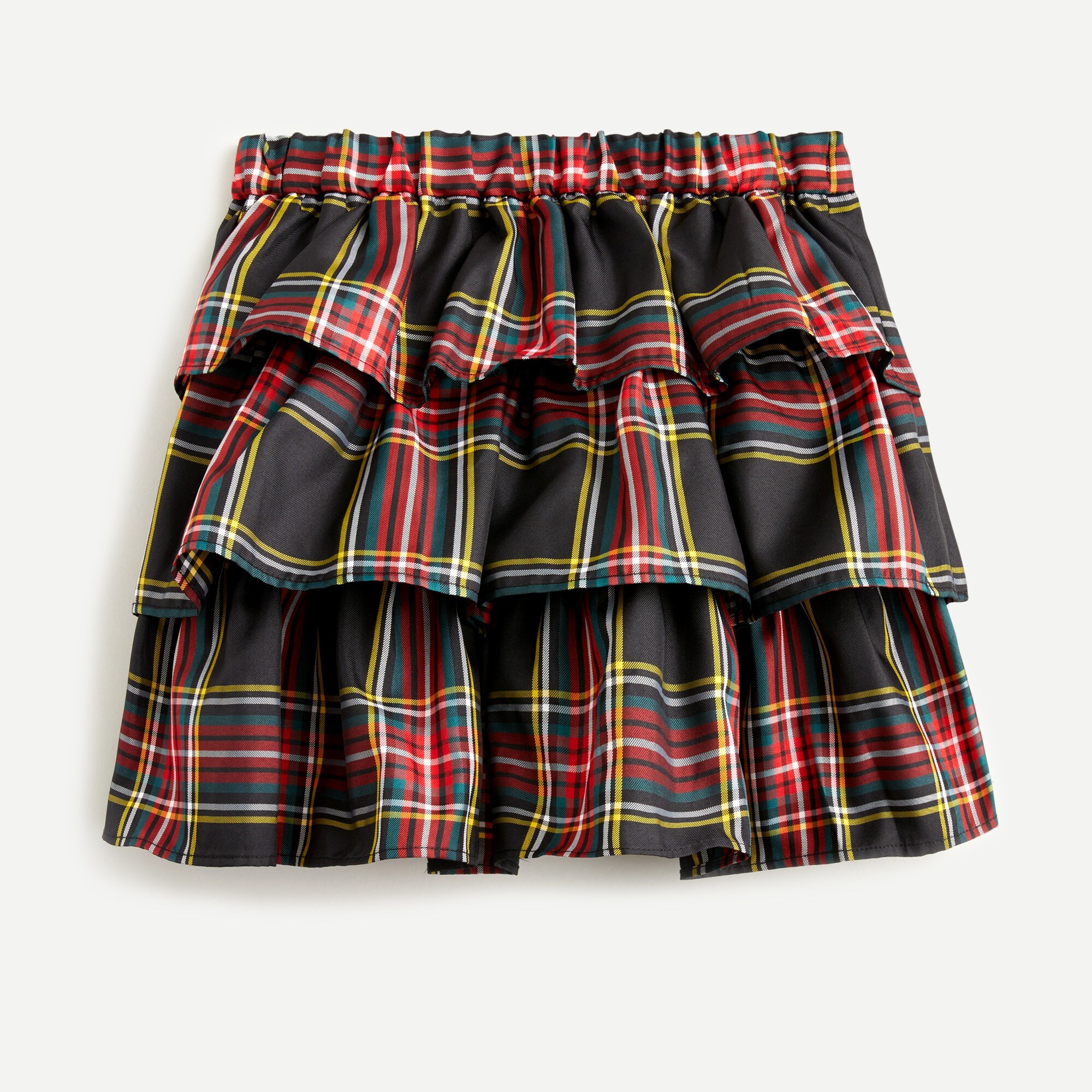 J.Crew Girls Tiered Skirt In Stewart Tartan For Girls