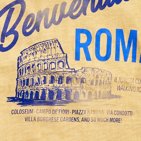 "Benvenuto a Roma" T-shirt GOLDEN MUSHROOM j.crew: "benvenuto a roma" t-shirt for women