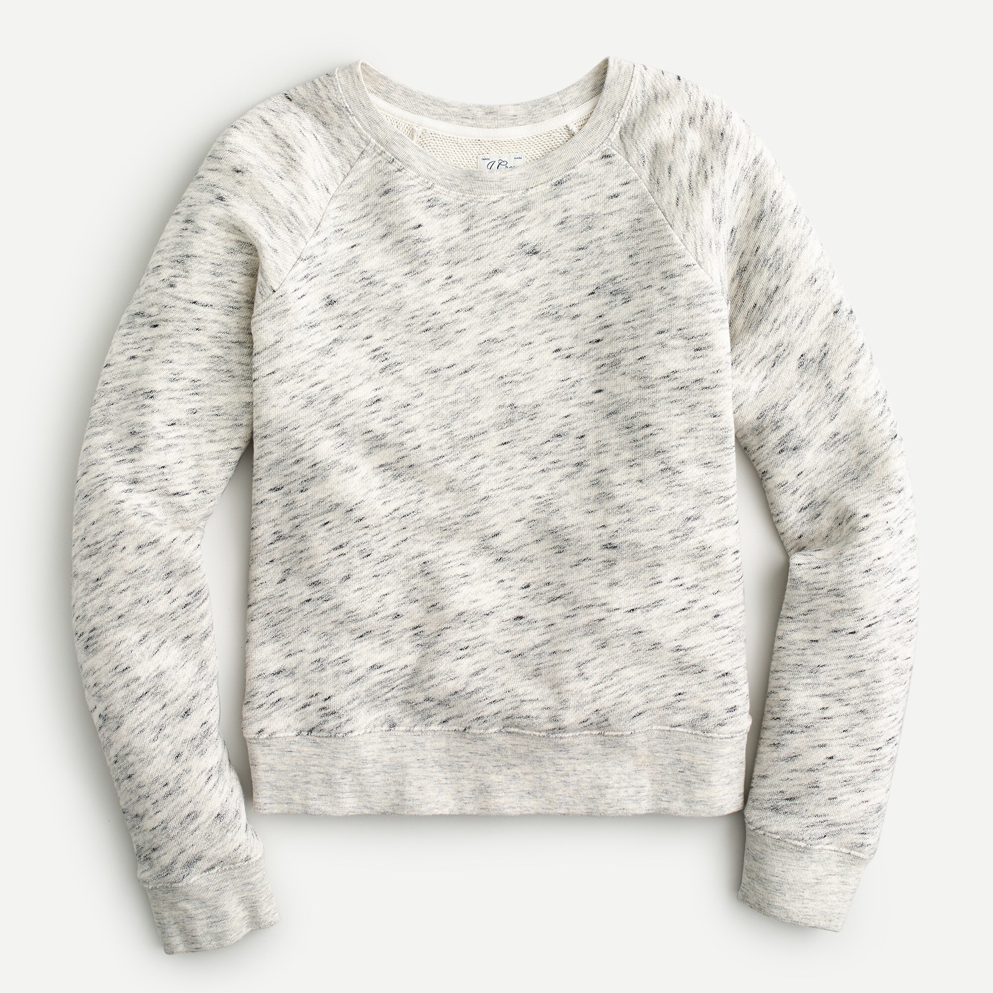 Vintage cotton terry crewneck pullover in speckle